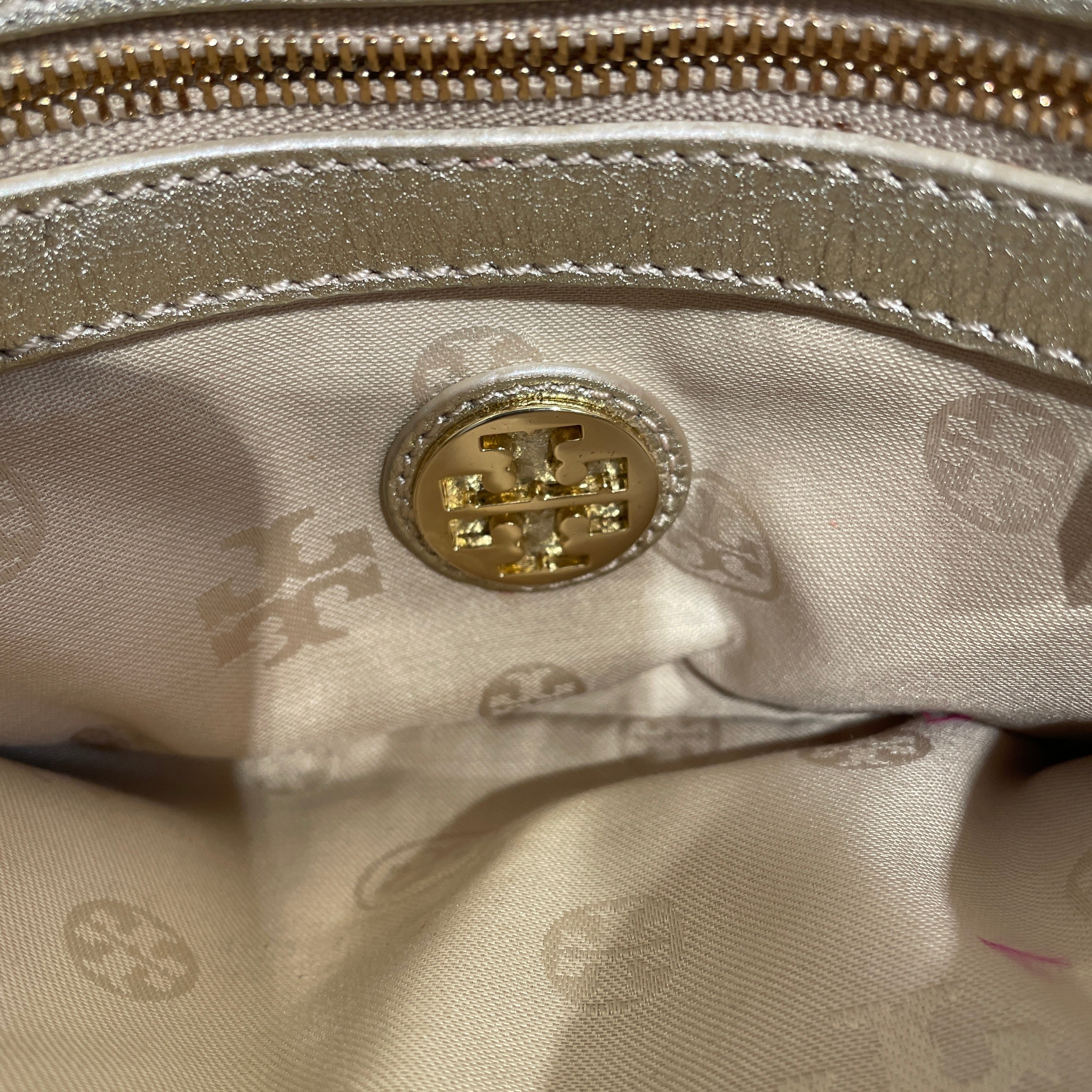 TORY BURCH/Cross Body Bag/Leather/GLD/BRITTEN  METALLIC GOLD view 4