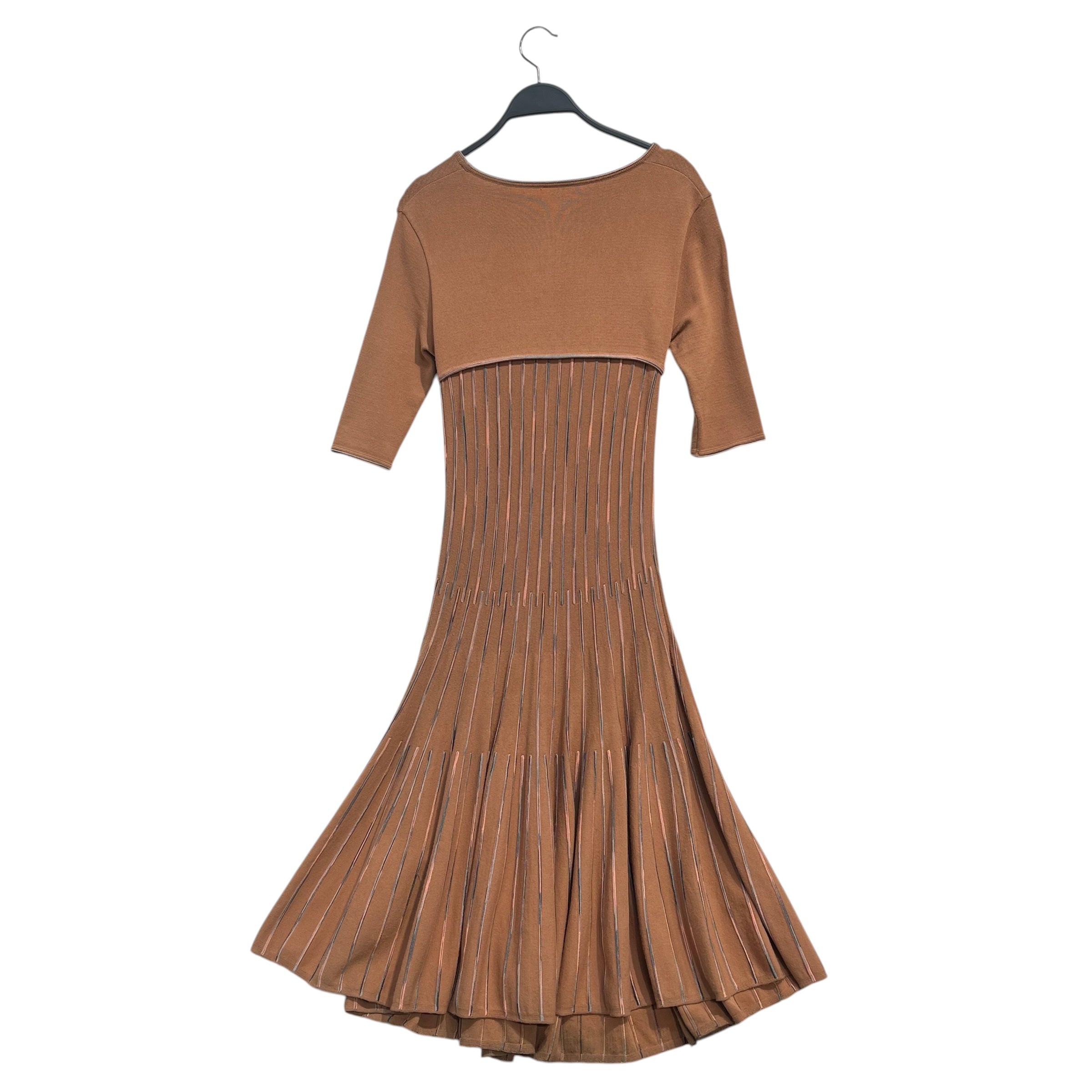 MISSONI/LS Dress/40/Stripe/Polyester/BEG/BLU/PNK STRIPES, 4338 view 4
