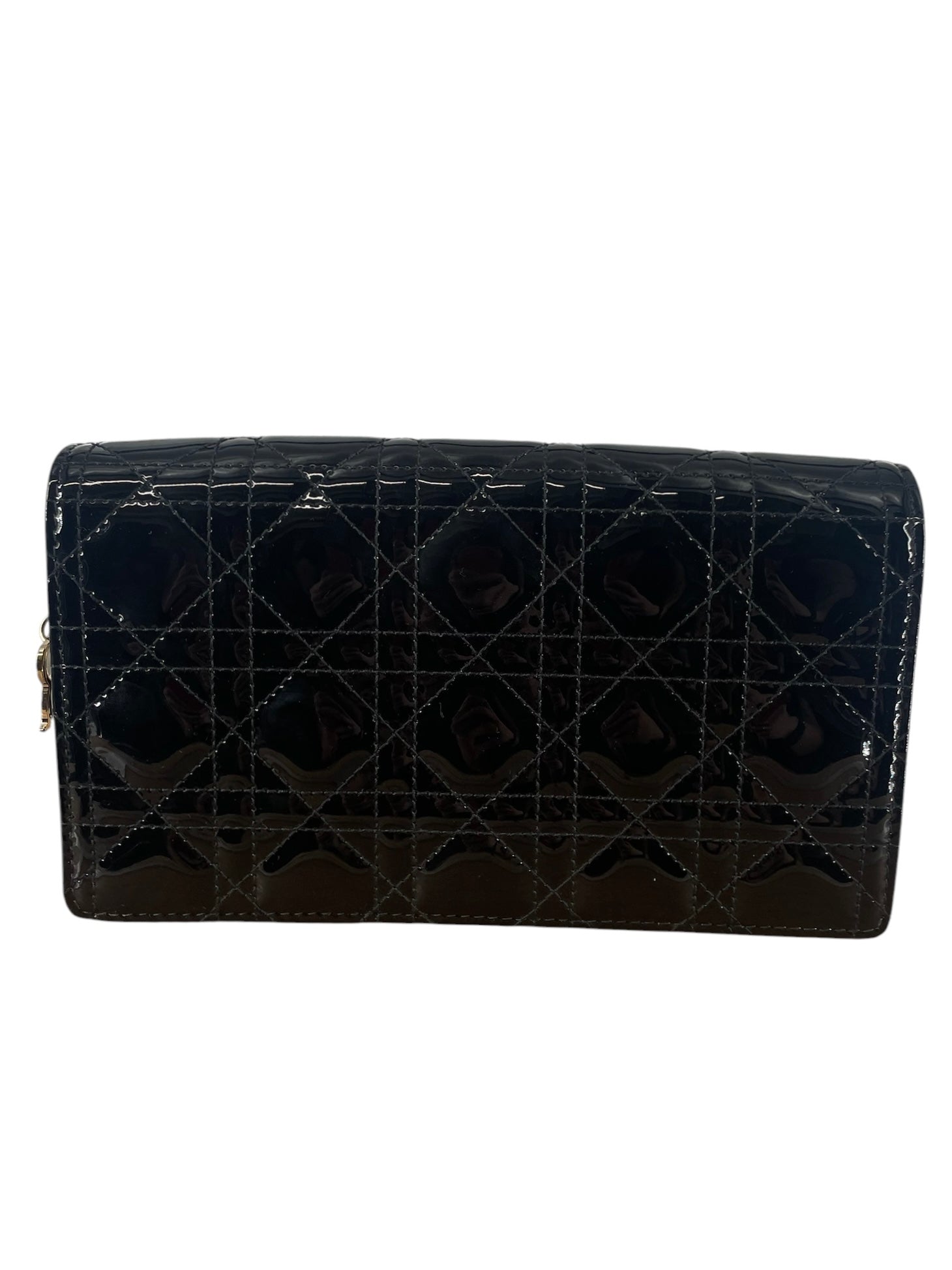 Christian Dior/Cross Body Bag/Leather/BLK/PATENT LEATHER LADY DIOR 48MA0 view 2