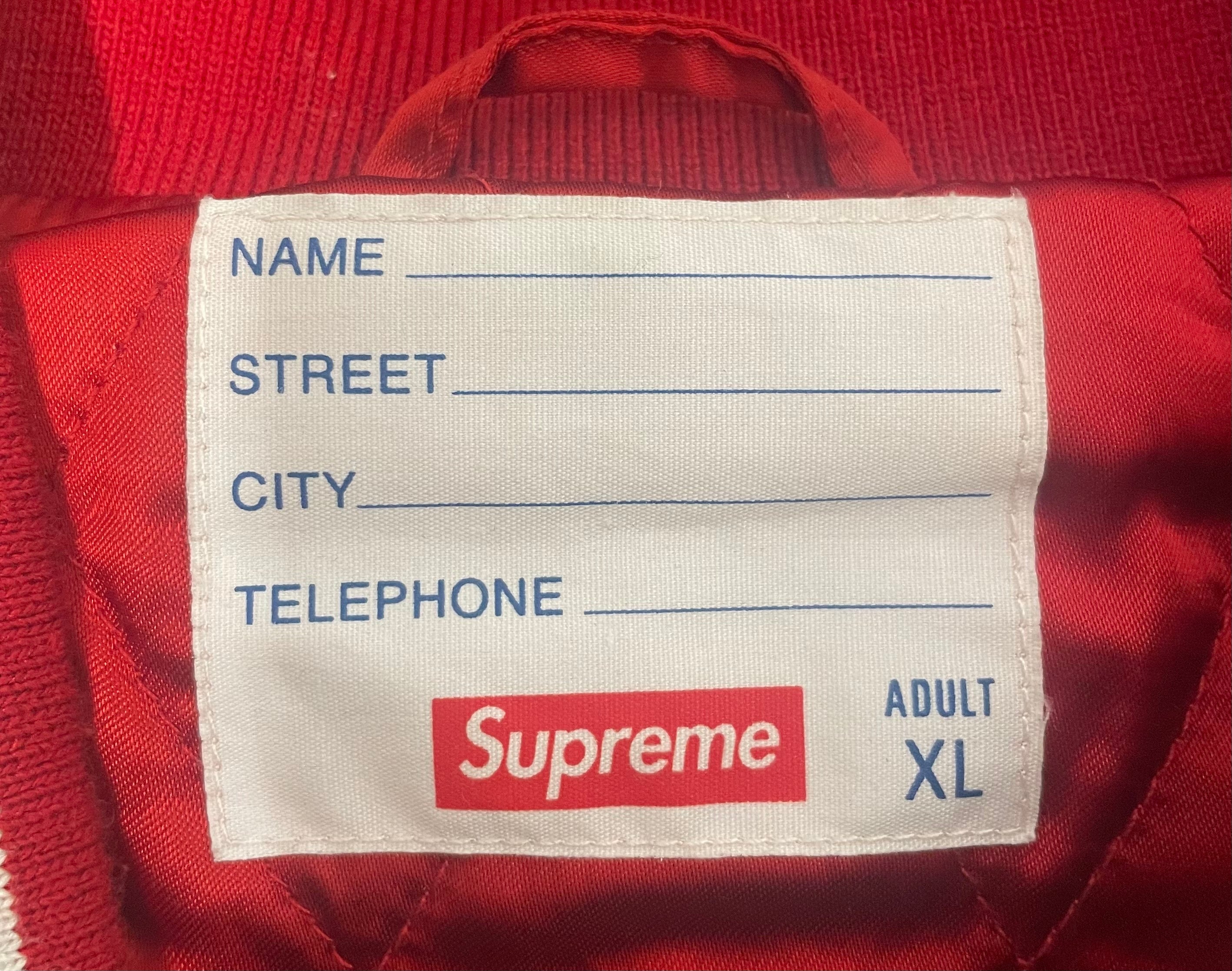 Supreme/CHITO/Jacket/XL/Wool/RED/Graphic/Bone Varsity Jkt F/W 2018 view 3