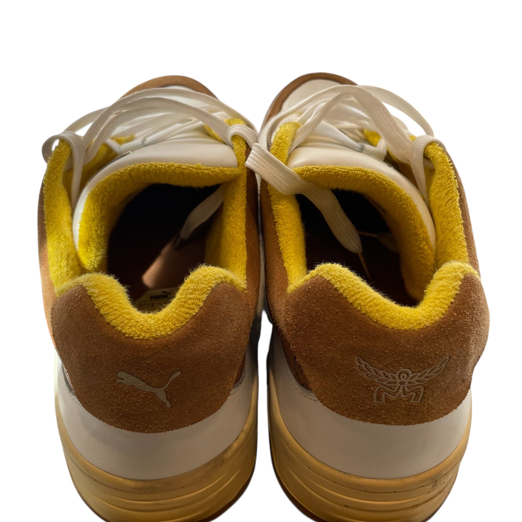 PUMA/MCM/Low-Sneakers/US 14/Monogram/Suede/YEL/BRW/YLLW view 5