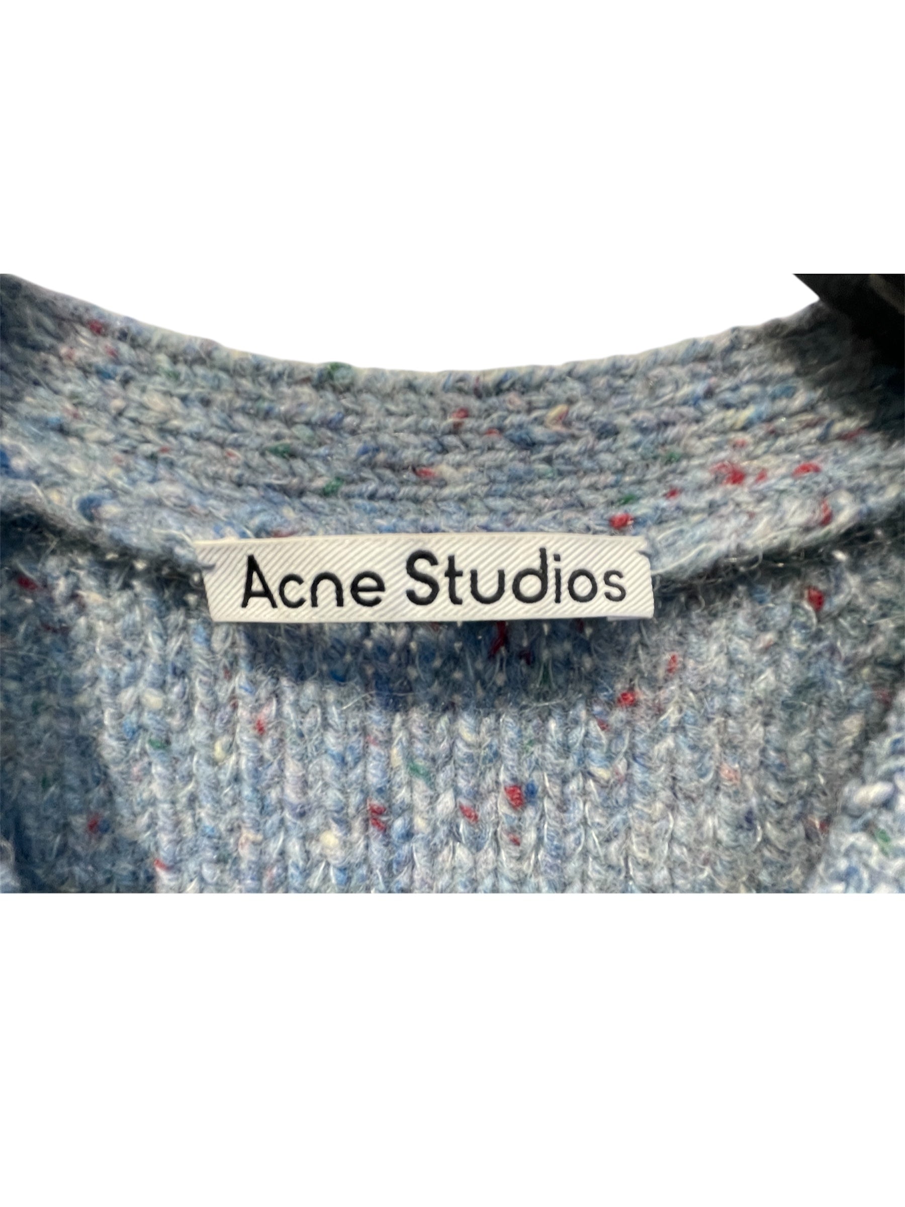 Acne Studios/Knitted Vest/XS/Wool/BLU/multicolor wool/buttons view 3