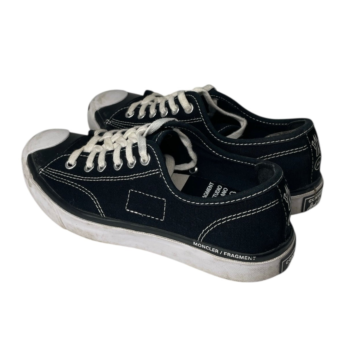 CONVERSE/MONCLER/Low-Sneakers/US 6.5/Cotton/BLK/FRAGMENT view 2