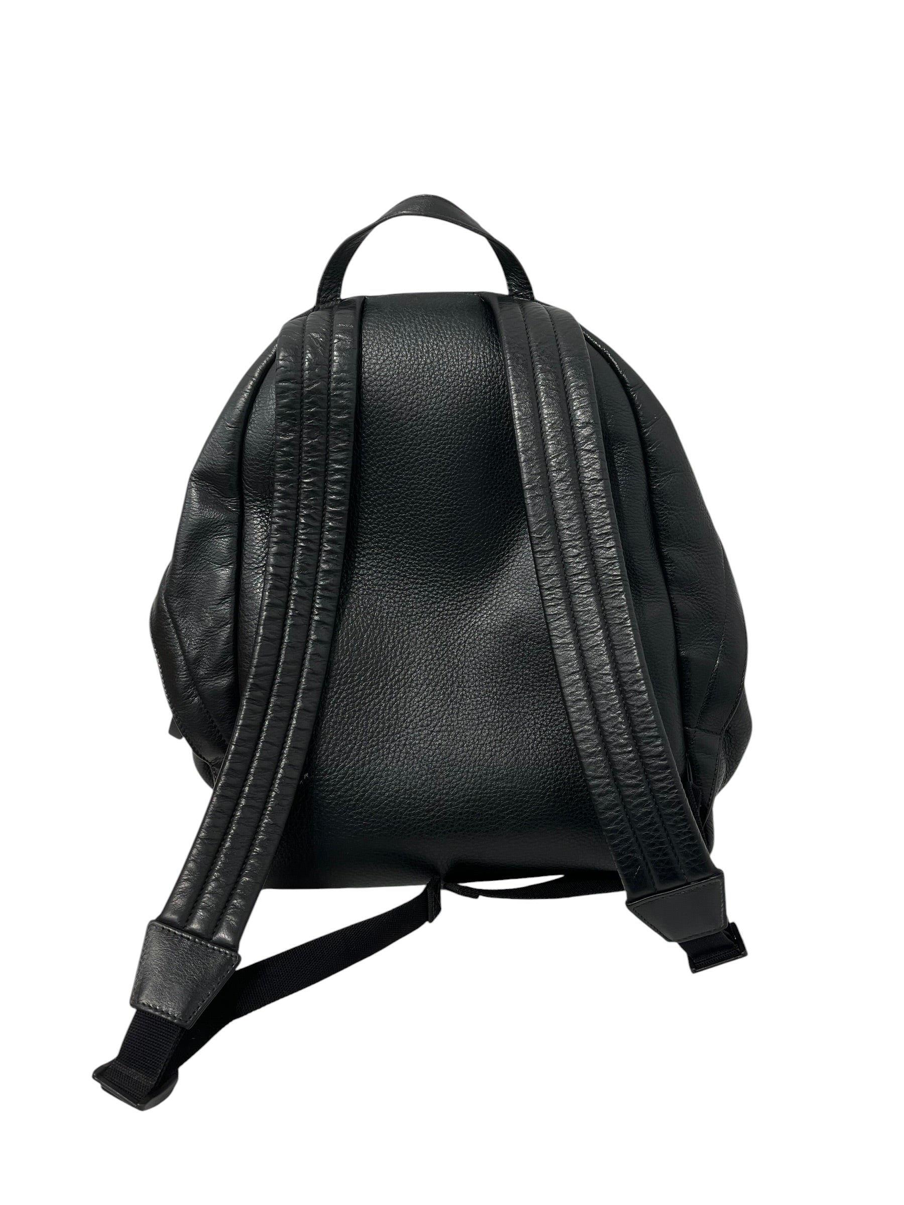 BALENCIAGA/Backpack/Leather/BLK/WHT LOGO view 2
