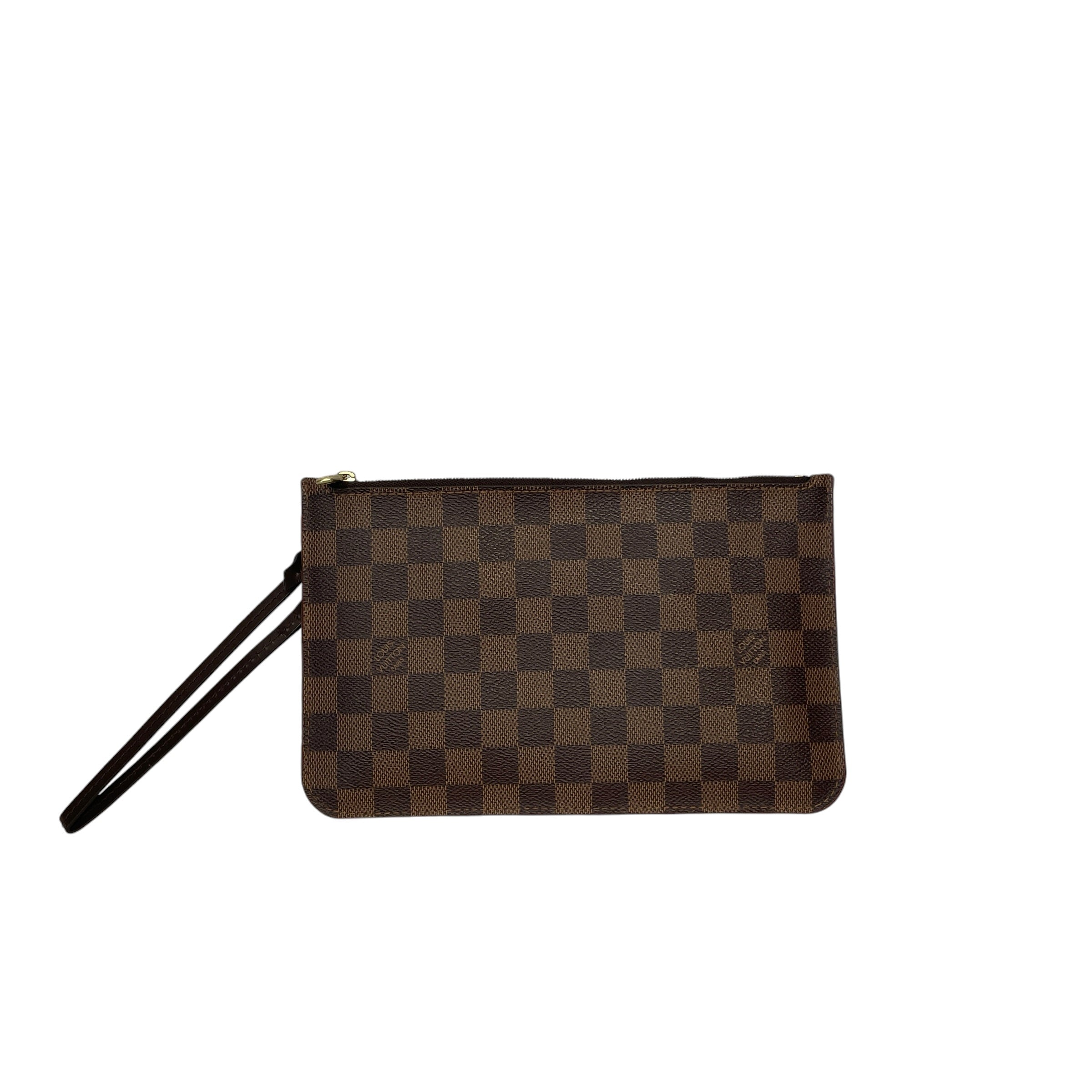 LOUIS VUITTON/Clutch Bag/Leather/BRW/DAMIER EBENE NEVERFULL view 3