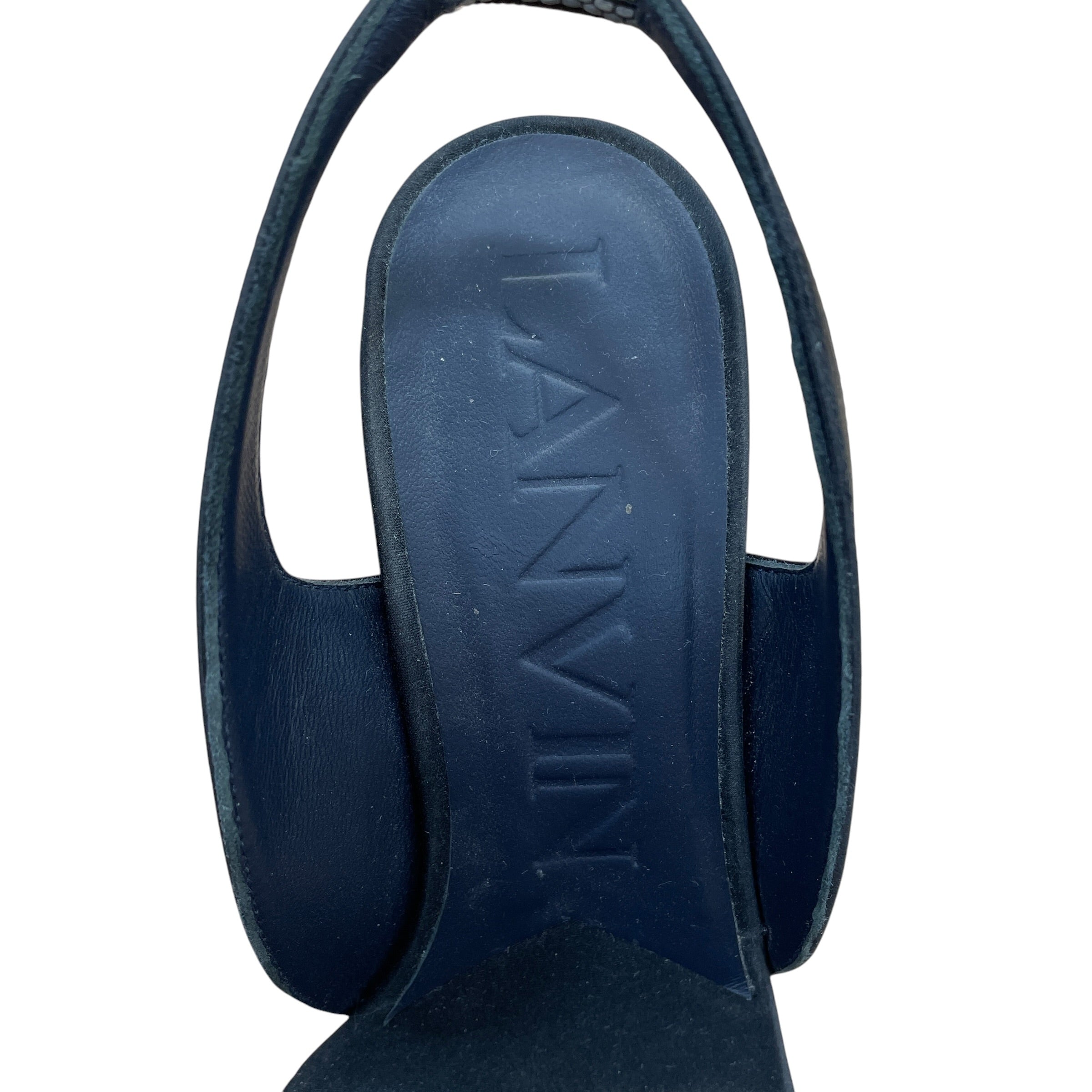LANVIN/Heels/EU 36/BLK/Open-Toe/RITA SATIN SLINGBACK view 4