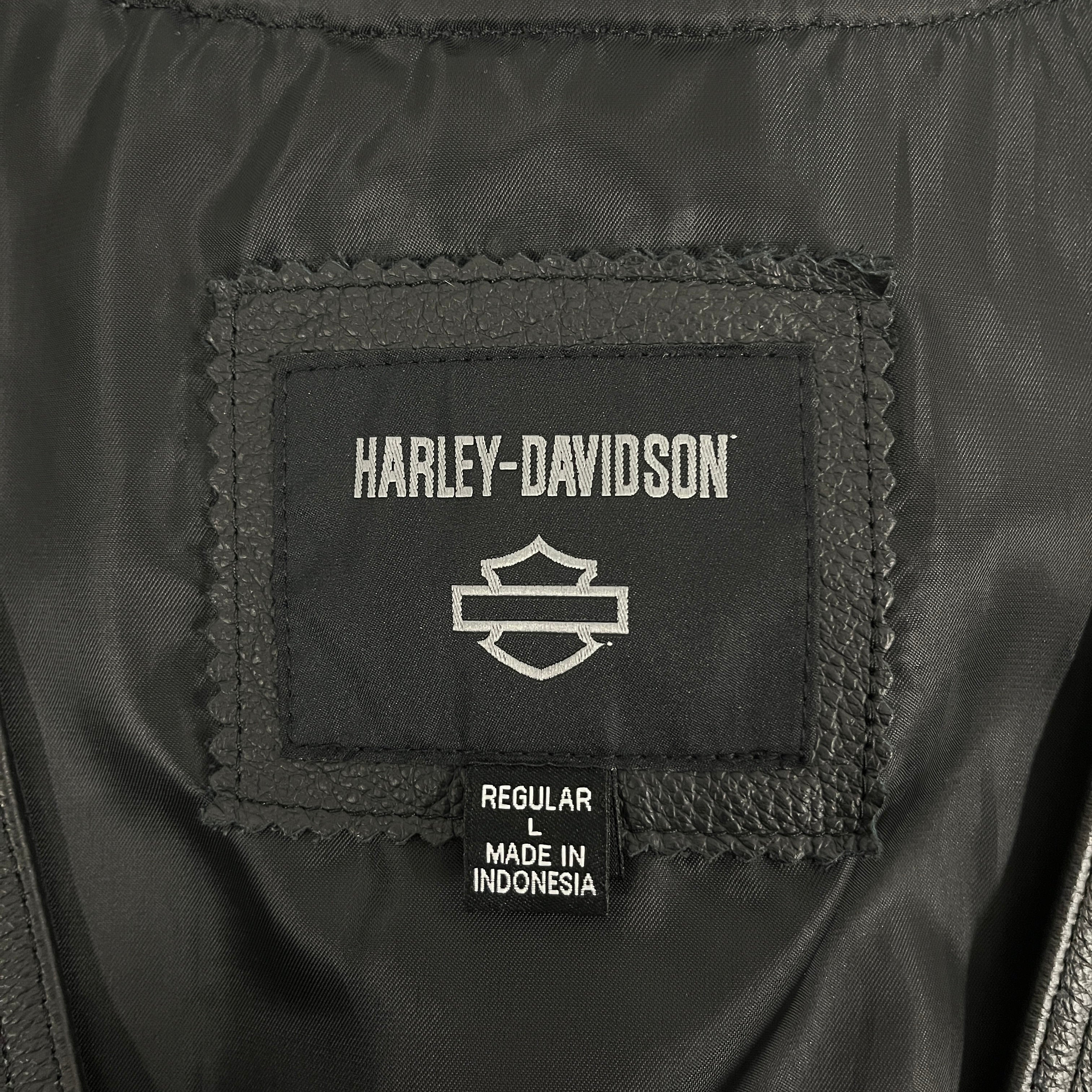 HARLEY DAVIDSON/Vest/L/Leather/BLK/ view 3