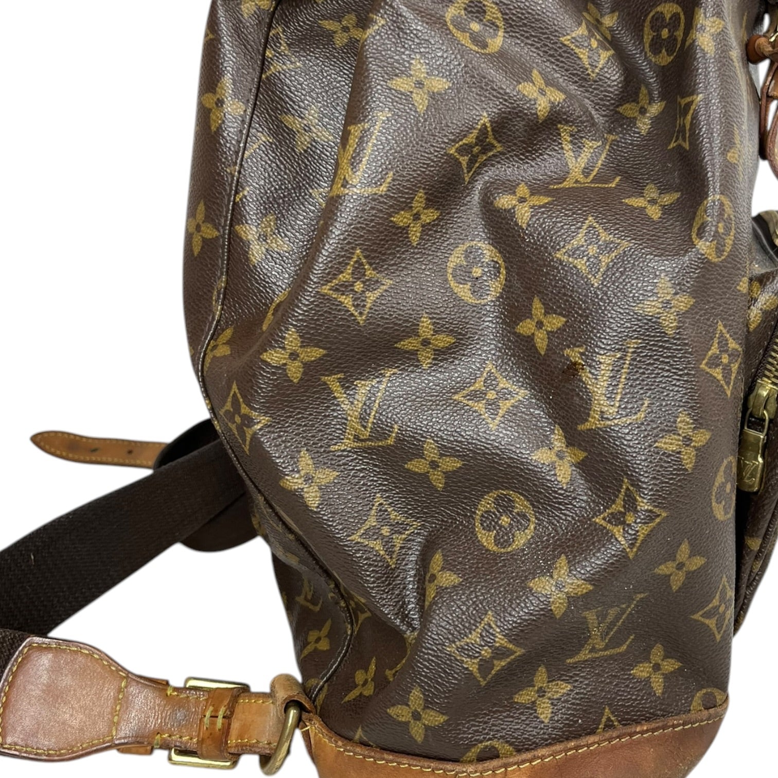 LOUIS VUITTON/Backpack/Monogram/Leather/BRW/BUCKLE BACKPACK view 4