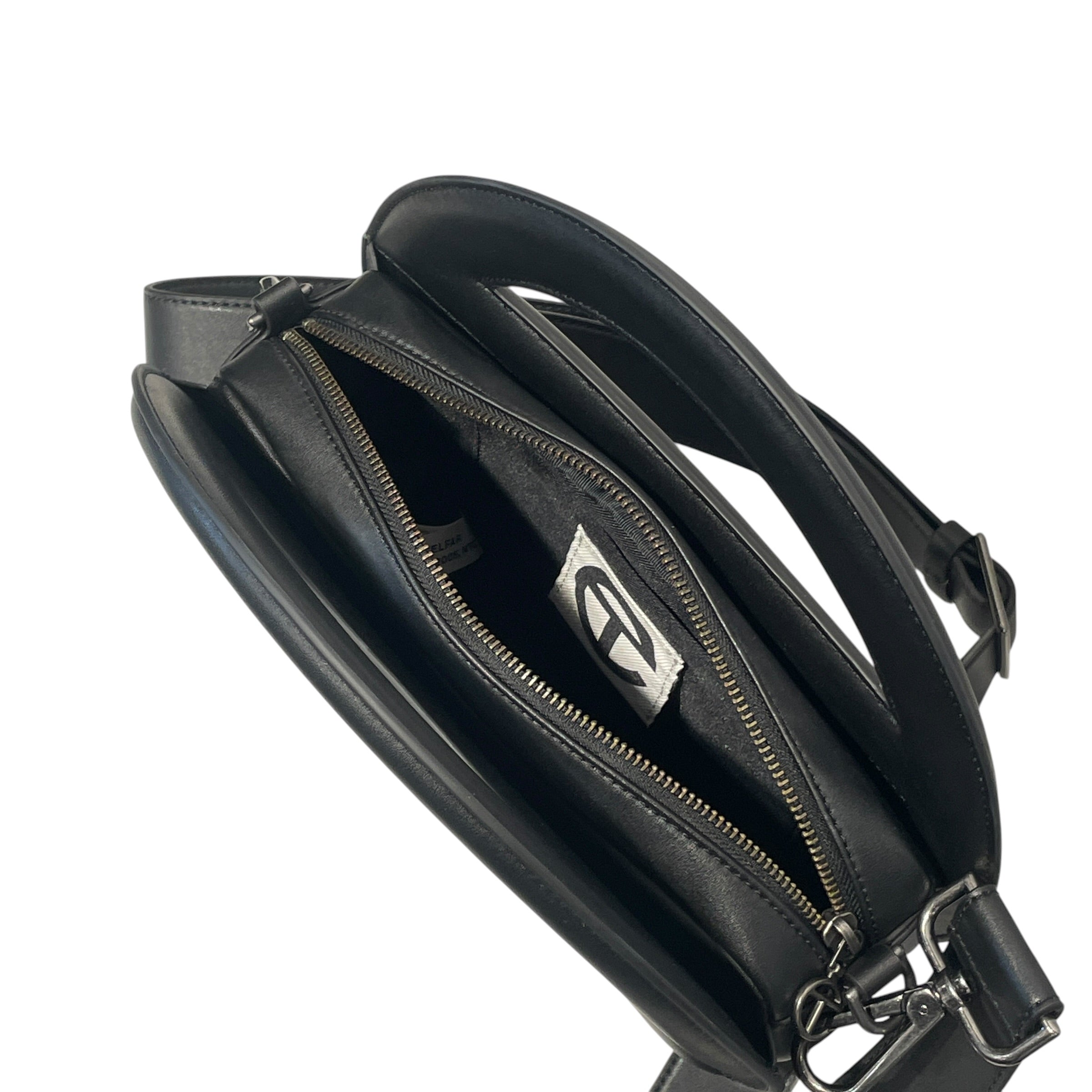 Telfar/Cross Body Bag/Faux Leather/BLK/CIRCLE BAG DOUBLE SIDED LOGO view 6