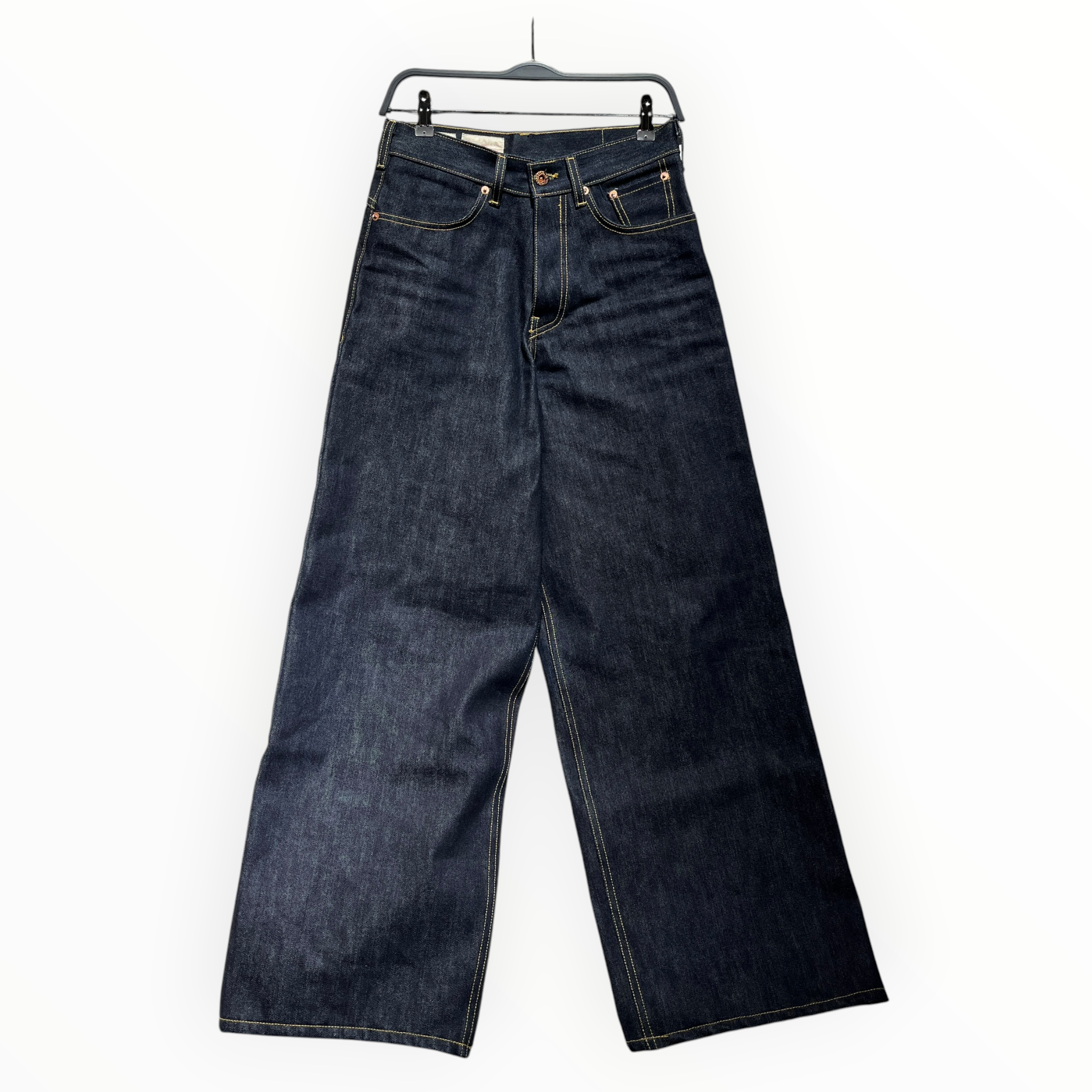 yuremane/Straight Pants/1/Denim/NVY/big boy view 1