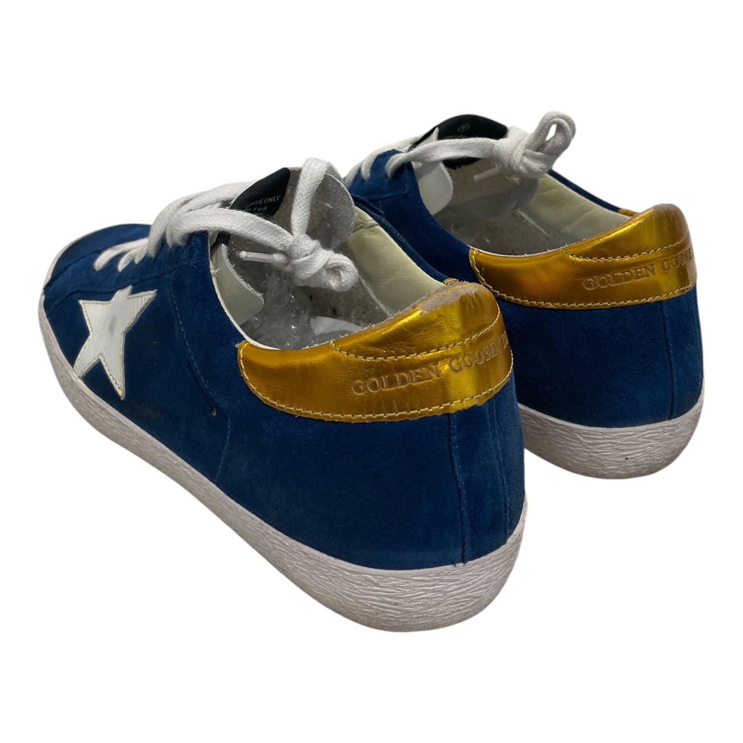 GOLDEN GOOSE/Low-Sneakers/EU 38/Suede/BLU/gold star view 2