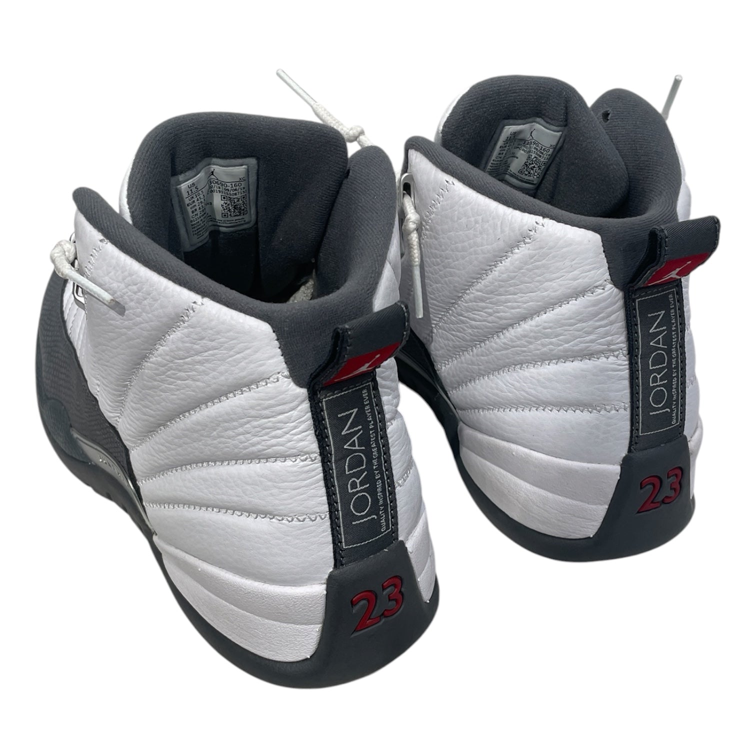 JORDAN BRAND/Hi-Sneakers/US 11.5/Nylon/WHT/RETRODARKGREY view 2