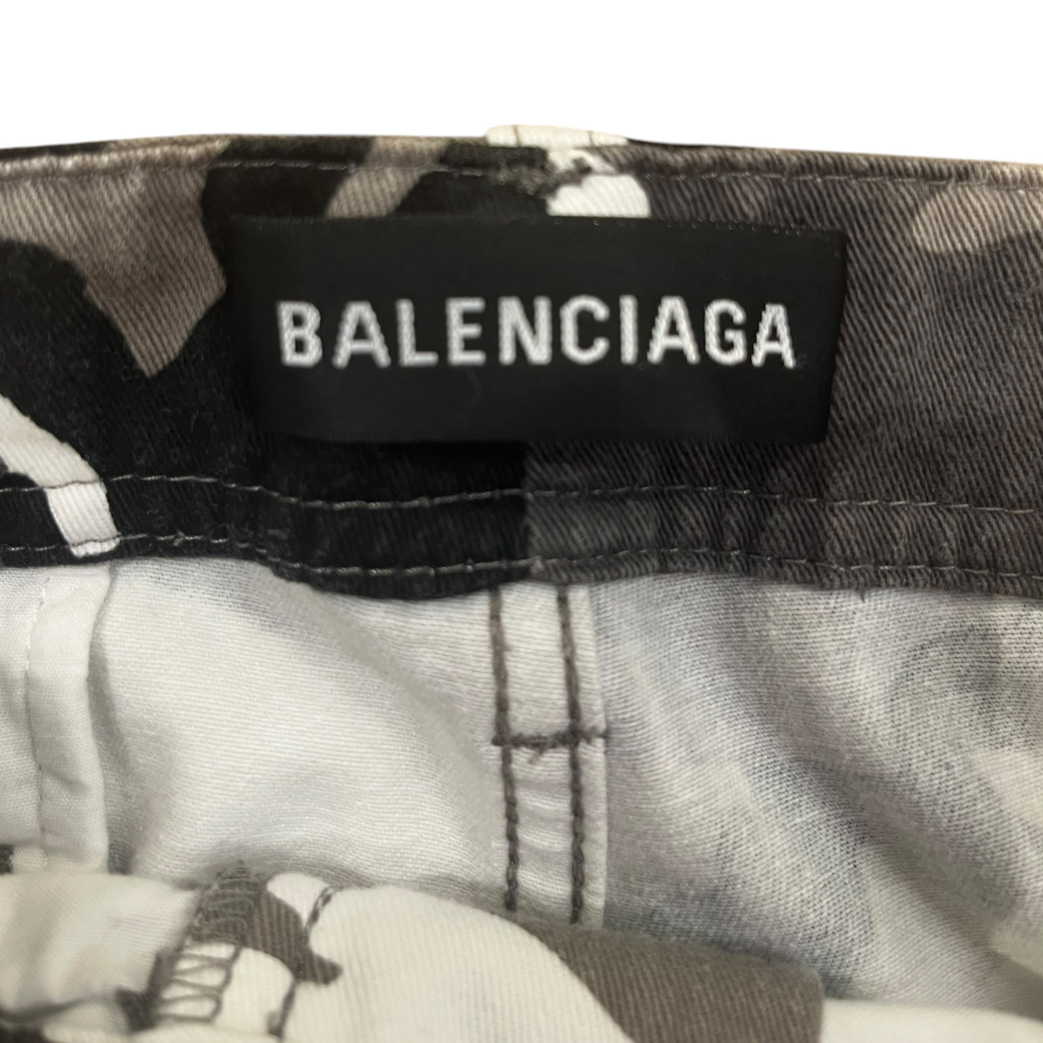 BALENCIAGA/Pants/50/Cotton/GRY/Camouflage/ view 3