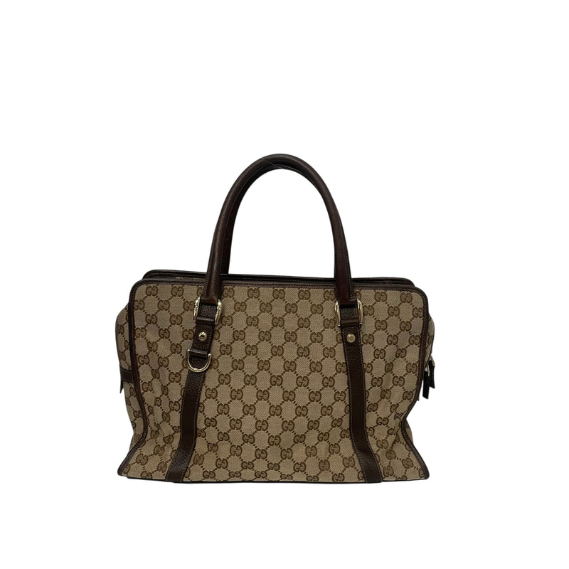 GUCCI/Bag/M/Monogram/Cotton/BRW/GG Canvas Boston