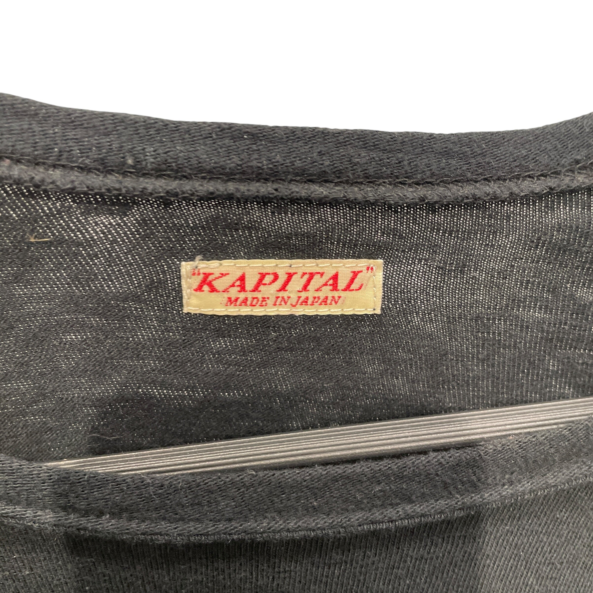 KAPITAL/LS T-Shirt/3/Cotton/BLK/ORANGE SMILEYFACE ELBOW view 3