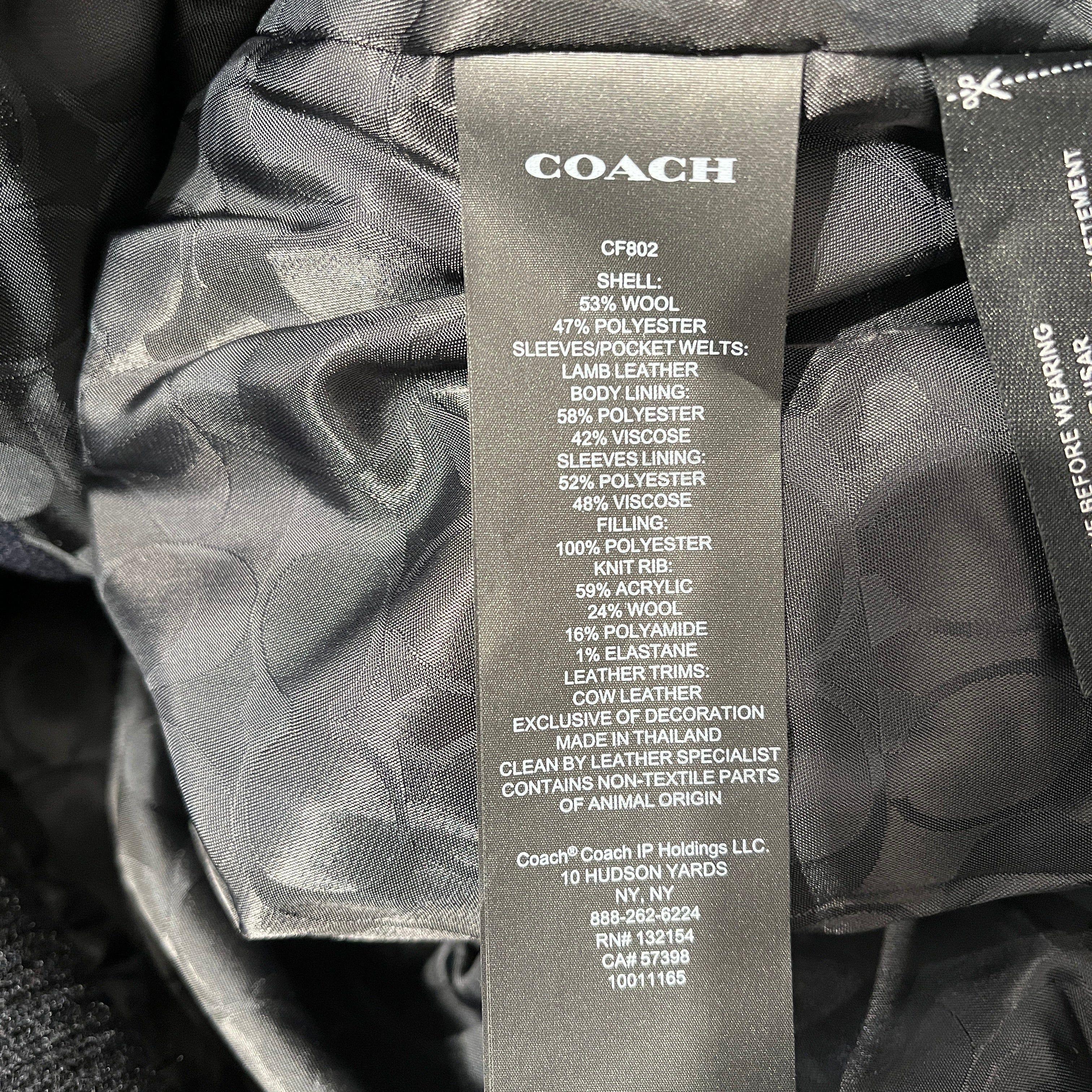 COACH/Jacket/S/Wool/NVY/WOOL VARSITY JACKET view 3
