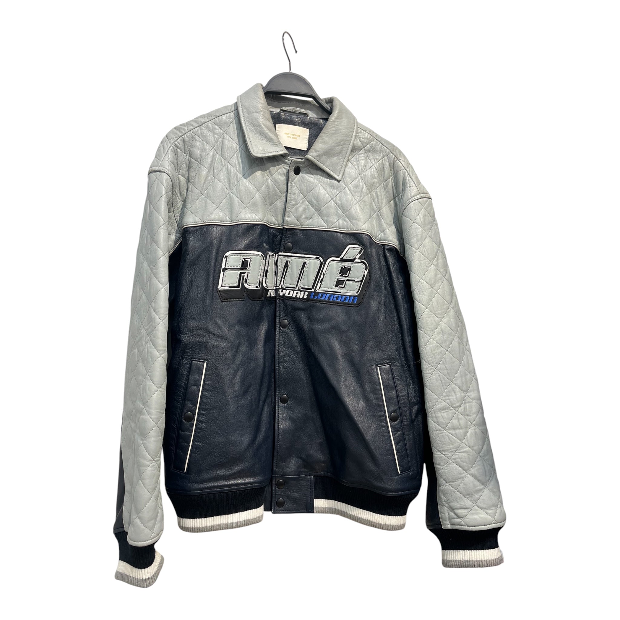 AIME LEON DORE/Leather Jkt/XL/Leather/BLU/gray shoulders view 1