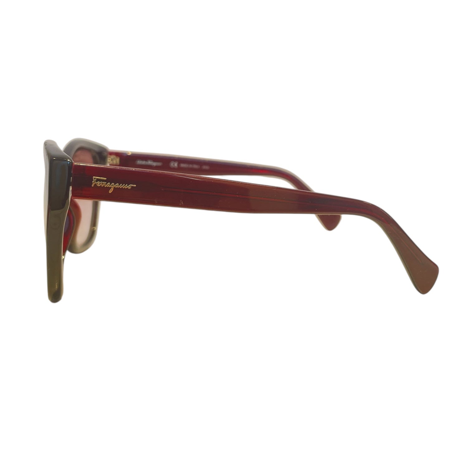 Salvatore Ferragamo/Sunglasses/Plastic/BRW/sunglasses redish view 2