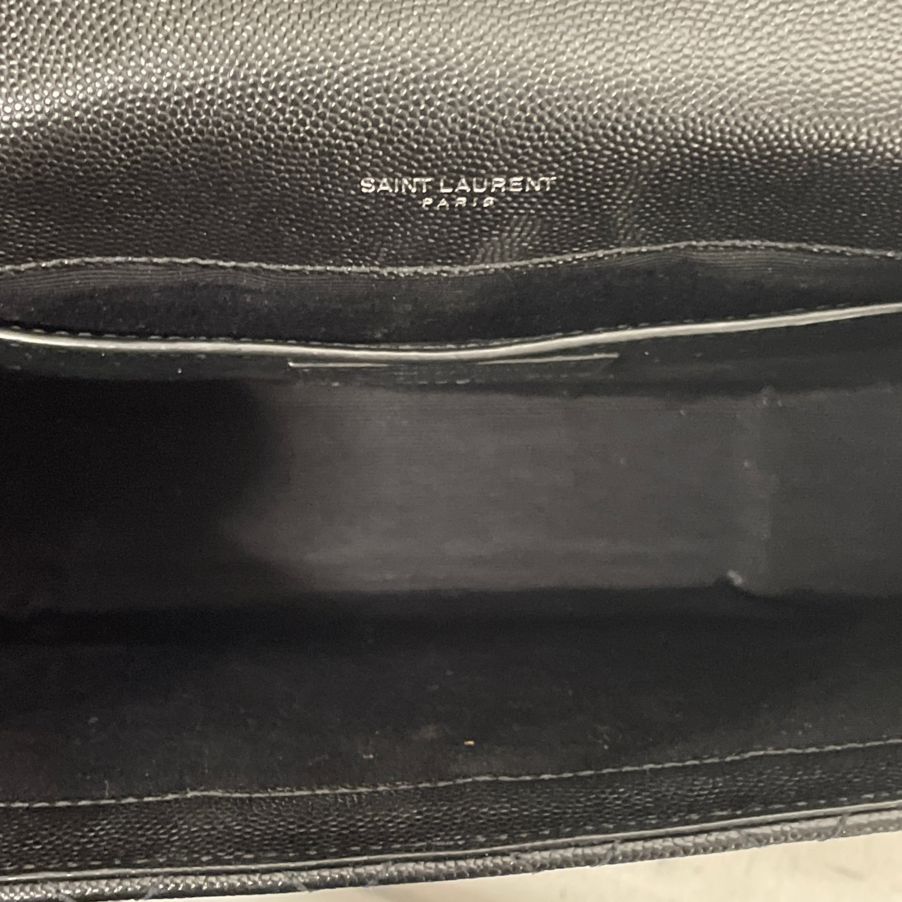YVES SAINT LAURENT/Bag/Leather/BLK/ENVELOPE SILVER HARDWARE view 5