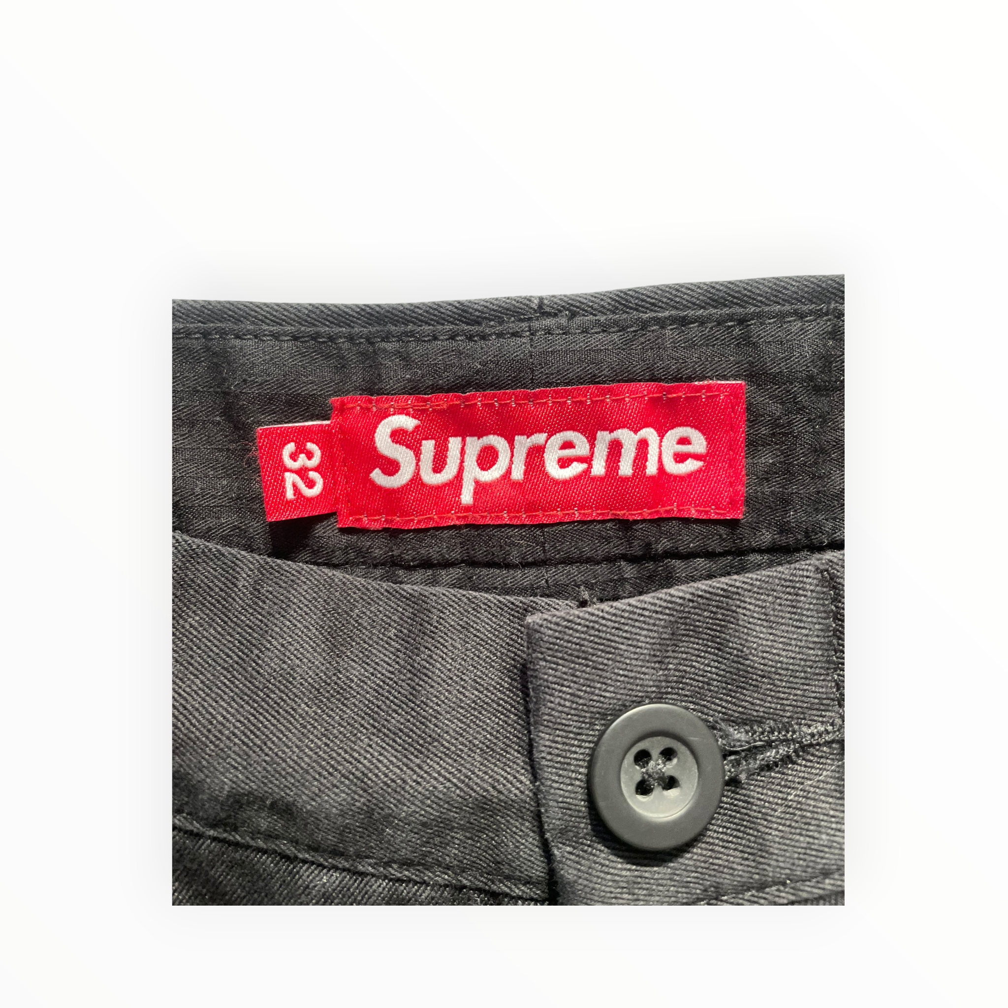 Supreme/Cargo Pants/M/Cotton/BLK/LOGO PATCH ON BACK POCKET view 3
