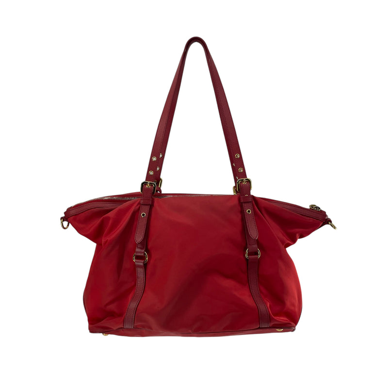 PRADA/Tote Bag/Nylon/RED/NYLON TOTE