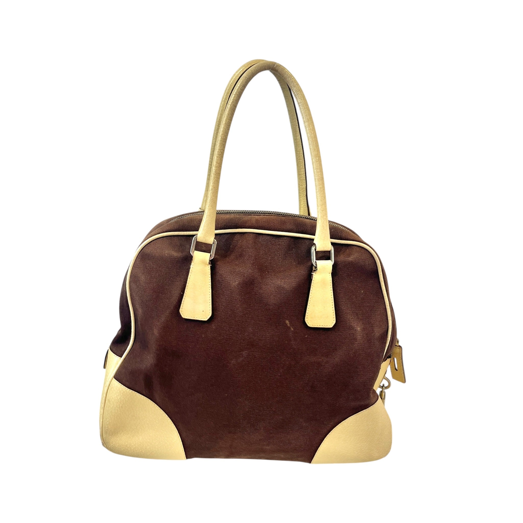 PRADA/Boston Bag/Cotton/BRW/CANAPA BOWLER BAG view 2