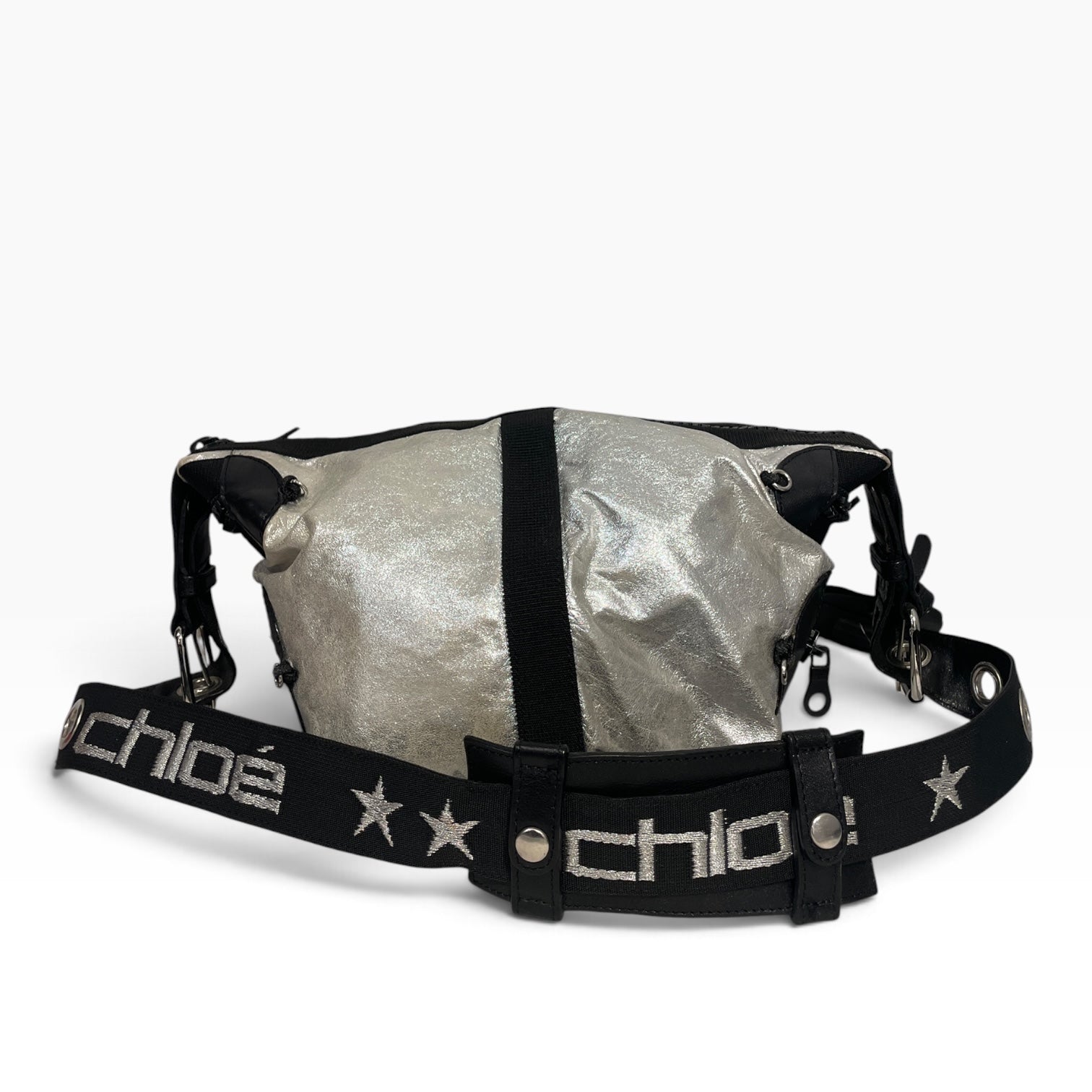 Chloe/Bag/Polyester/SLV/2004 silver camera bag view 1