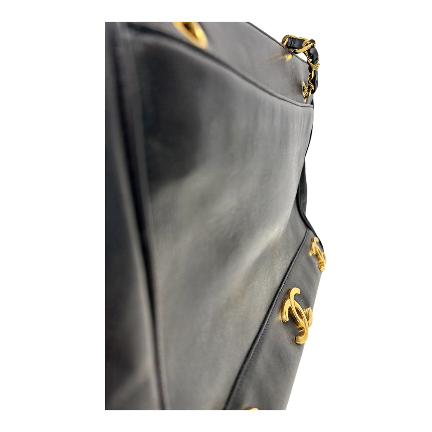 CHANEL/Tote Bag/Leather/BLK/TRIPLE CAVIAR view 6