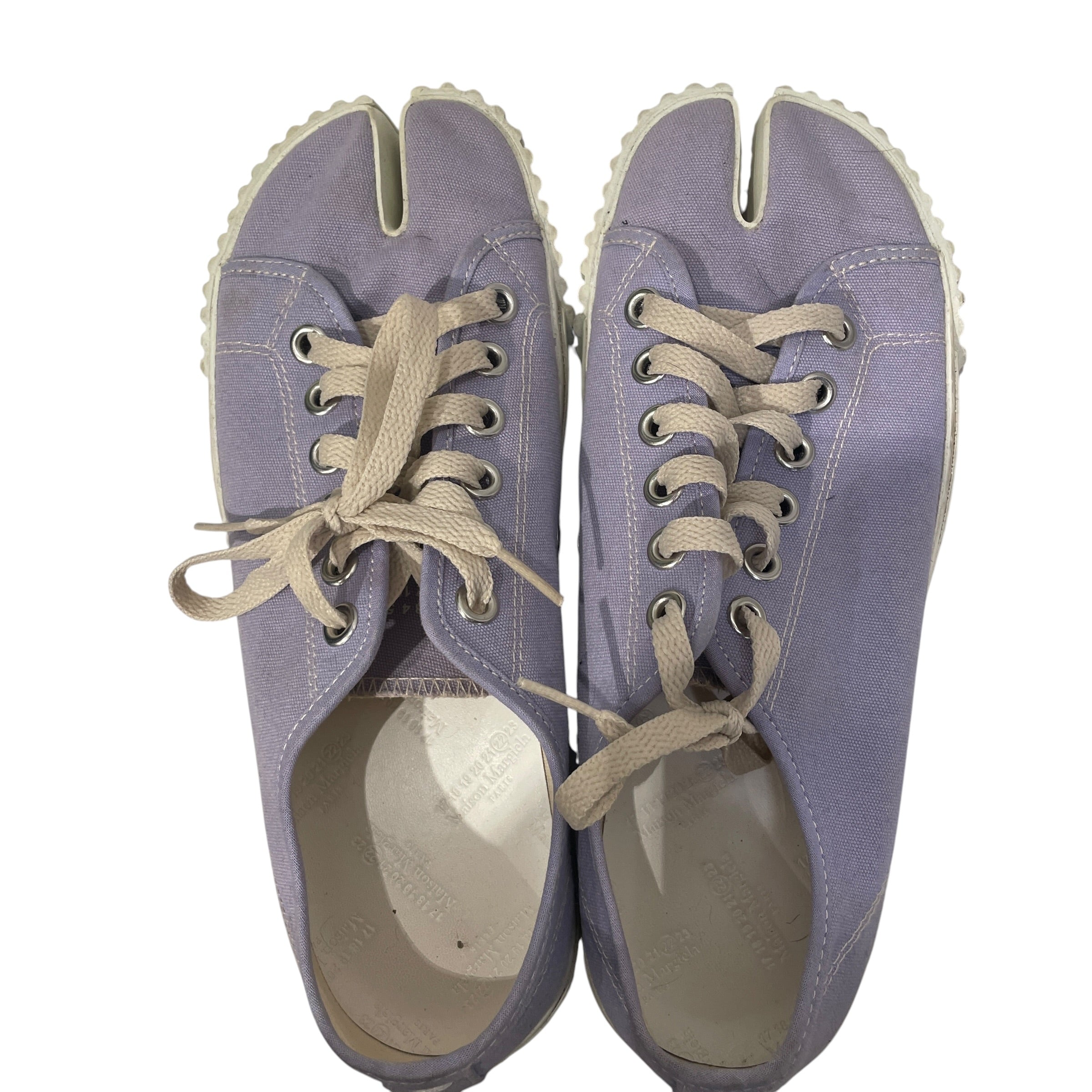 Maison Margiela/Low-Sneakers/EU 39/Cotton/PPL/TABI WHT RUBBER SPEAKERS view 3