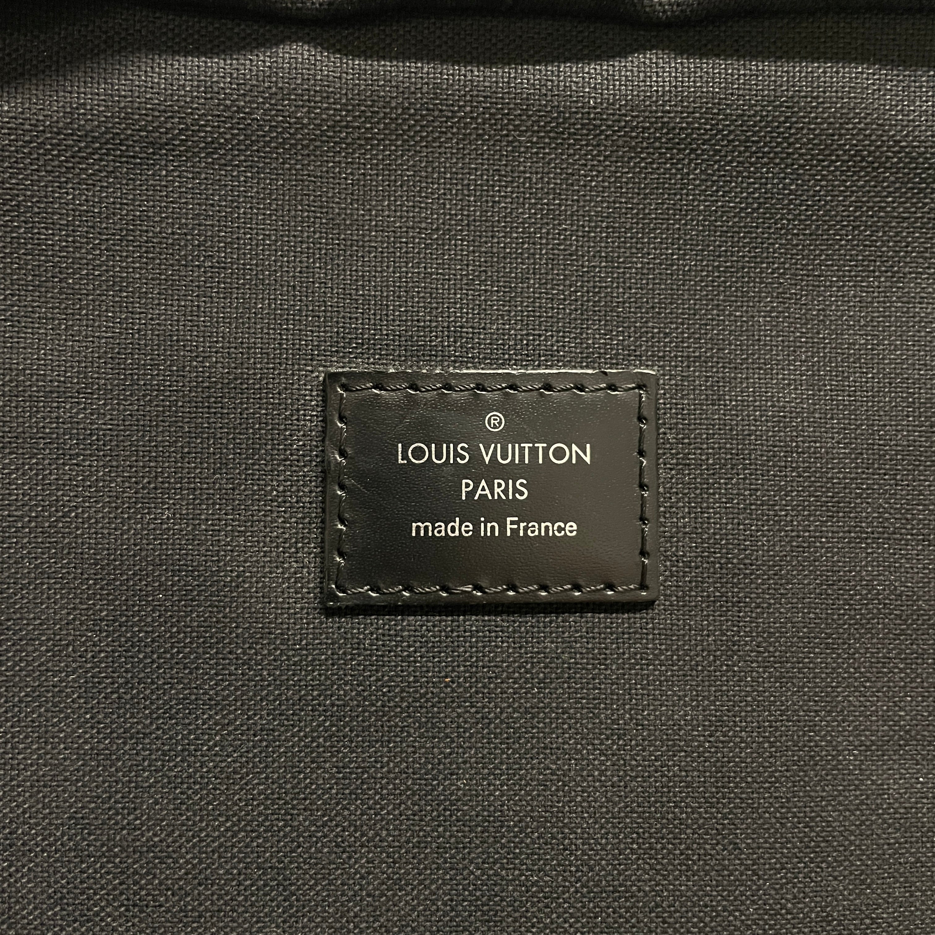 LOUIS VUITTON/Bag/Gingham Check/Leather/BLK/monogram view 3