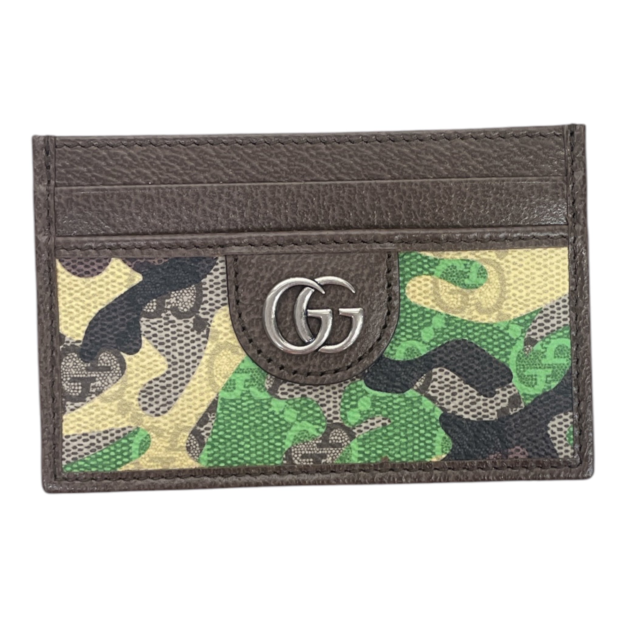 GUCCI/Wallet/Camouflage/Leather/GRN/L's/ICON CARDHOLDER view 1