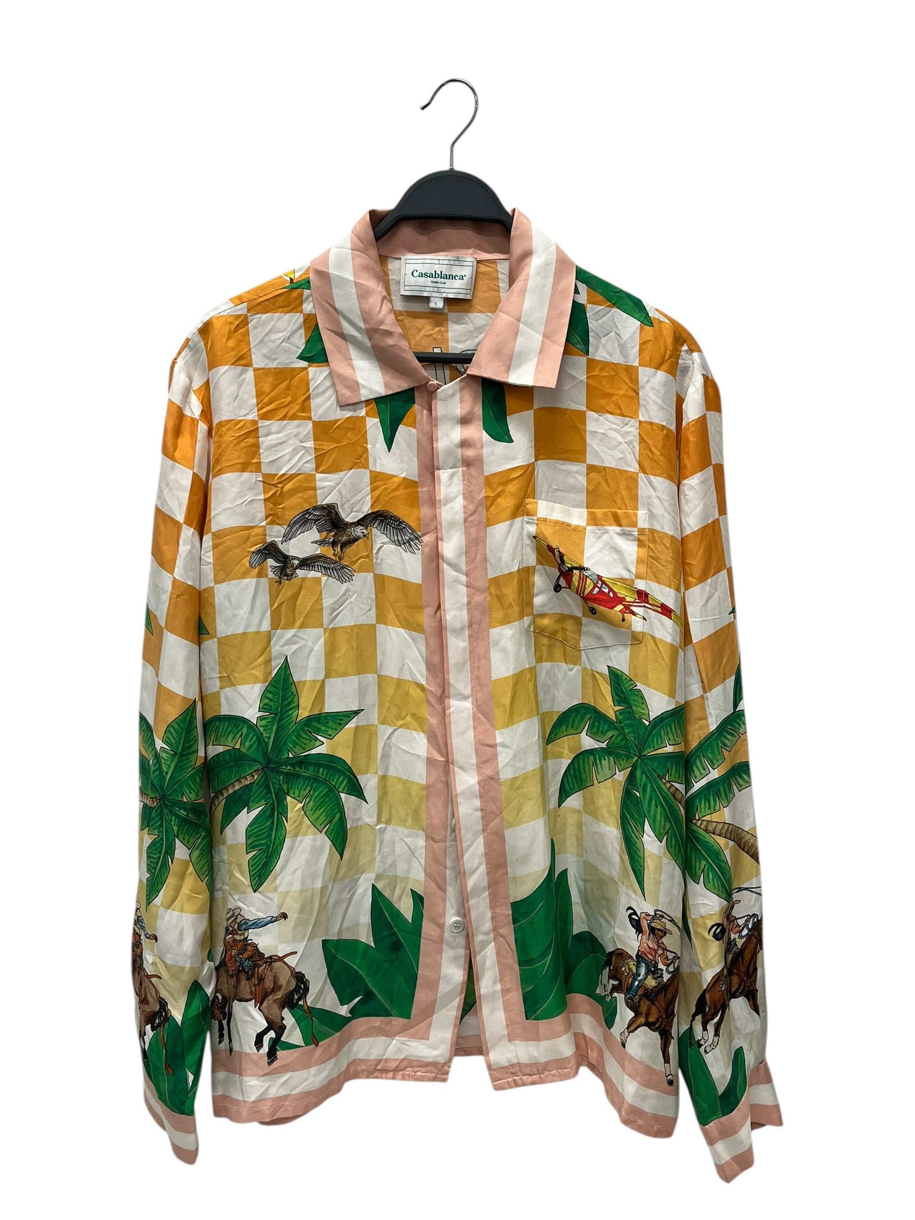 CASABLANCA/LS Shirt/L/Silk/MLT/All Over Print/COWBOY PRINT view 1