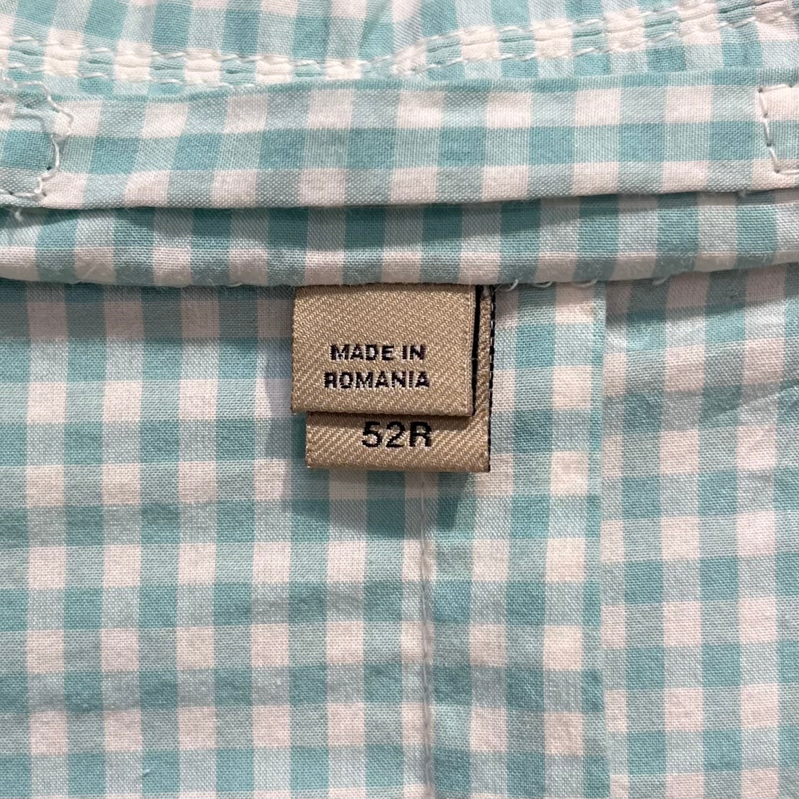 BURBERRY/Jacket/52/Cotton/GRN/Gingham Check/teal blu wht blazer view 4