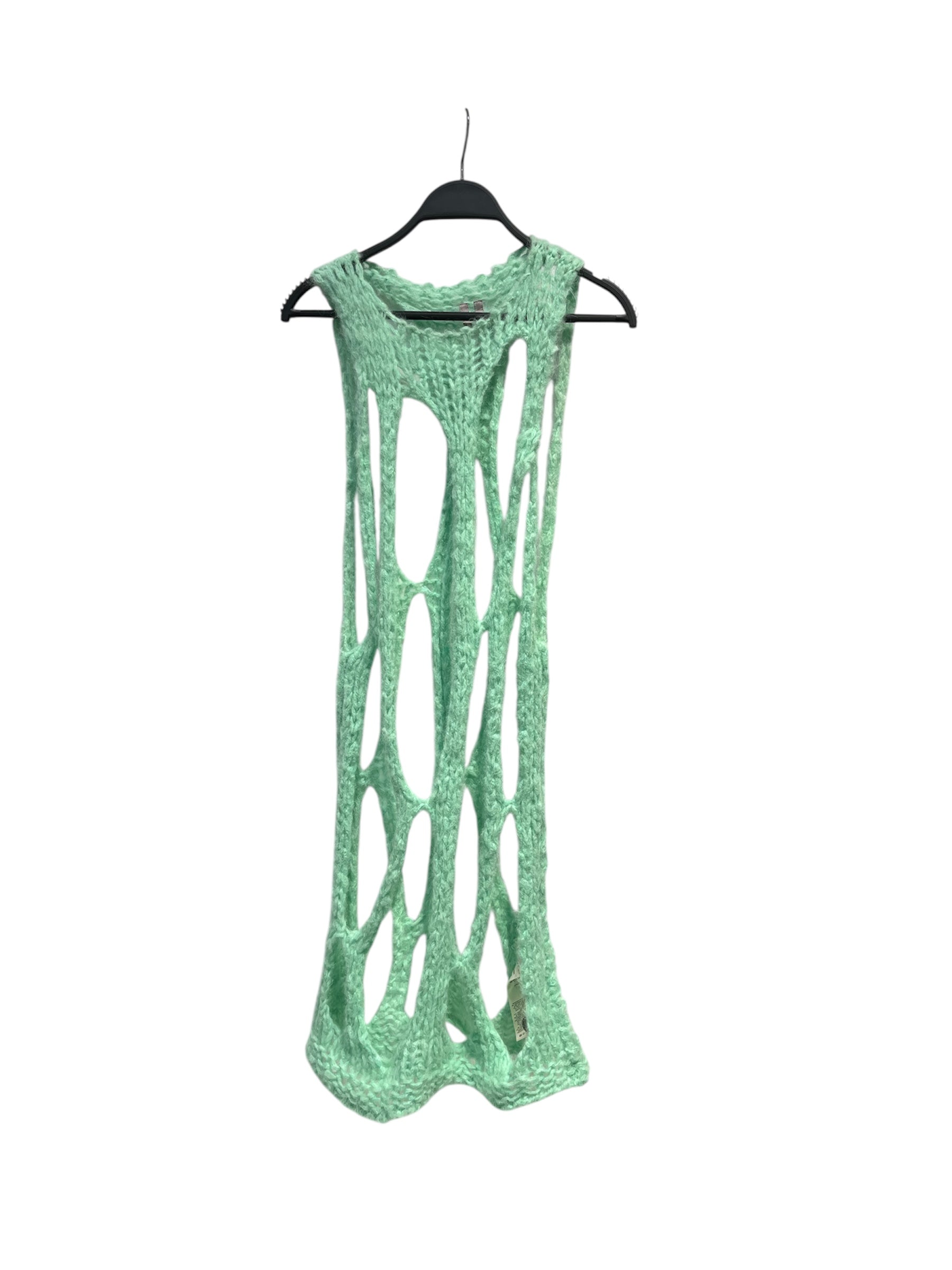Rick Owens/Knitted Vest/S/Mohair/GRN/Net view 1