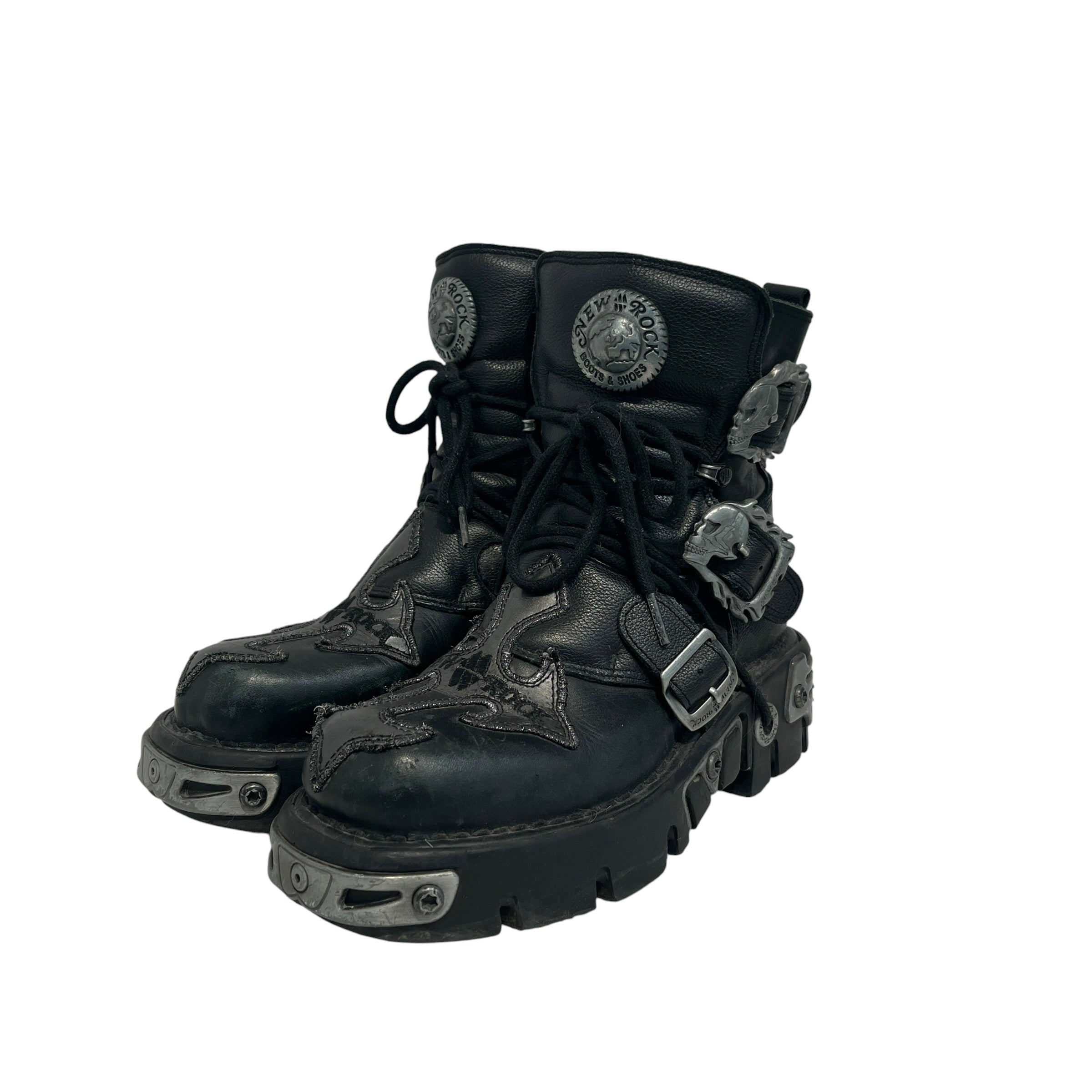 NEW ROCK/Boots/EU 38/Leather/BLK/ view 1