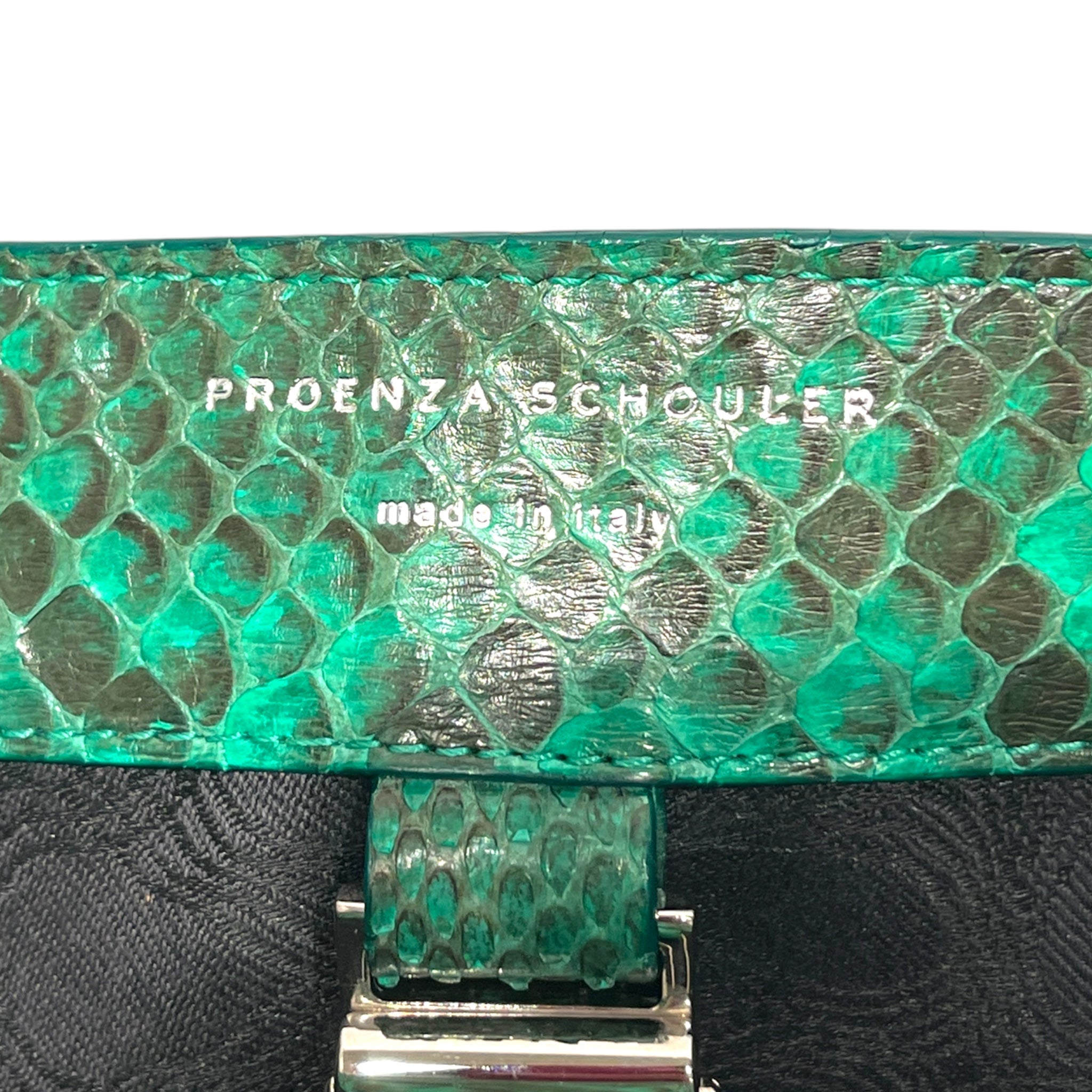 PROENZA SCHOULER/Cross Body Bag/Animal Pattern/GRN/python cross body tote view 5