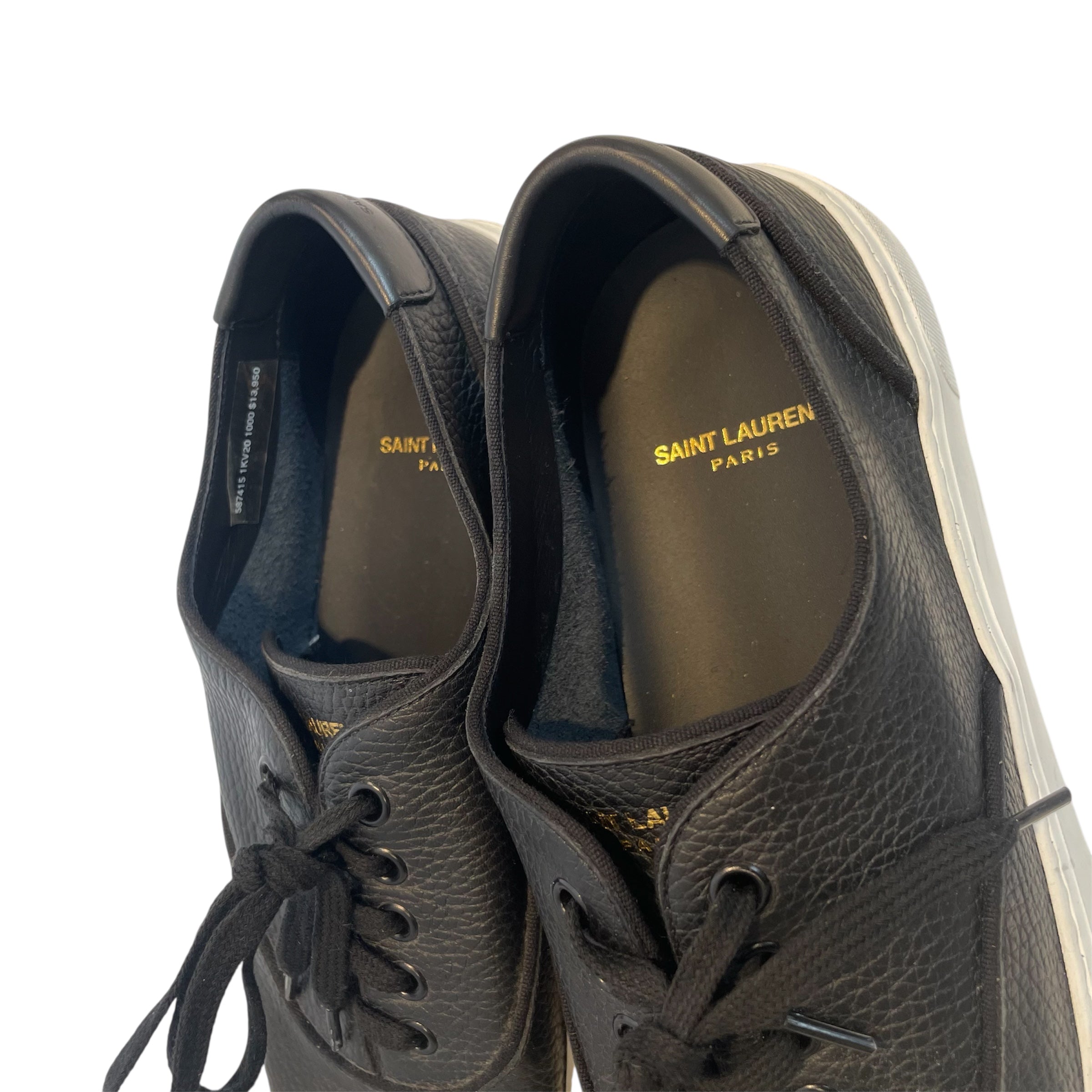 SAINT LAURENT/Low-Sneakers/US 9.5/Leather/BLK/venice/LA dust/moon view 3