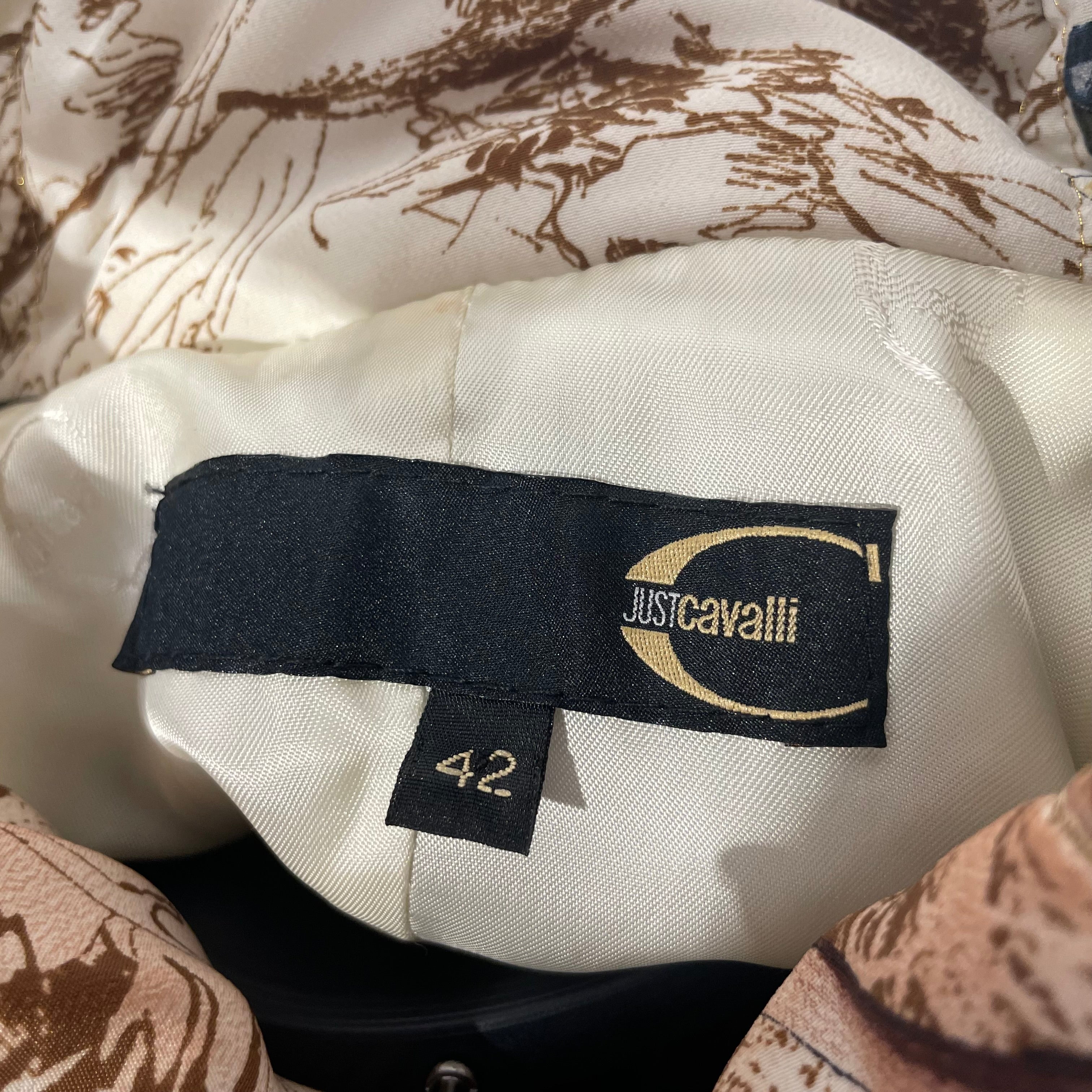 Just cavalli/Jacket/42/All Over Print/Polyester/CRM/JUST CAVALI GOLD/PLAID PATTERN view 3