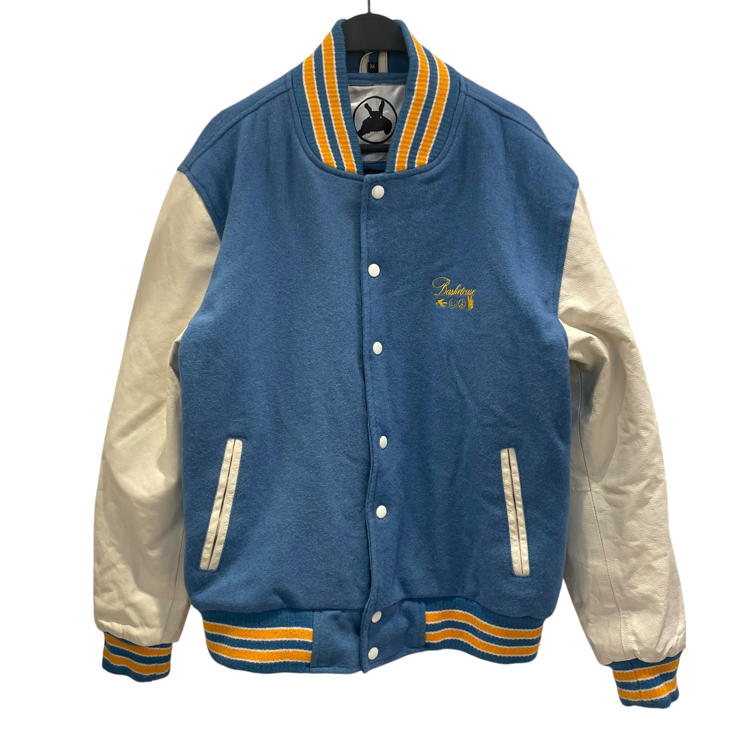 basketcase gallery/Baseball Jkt/M/BLU/RAW COLLEGE/DOG/WHT view 1