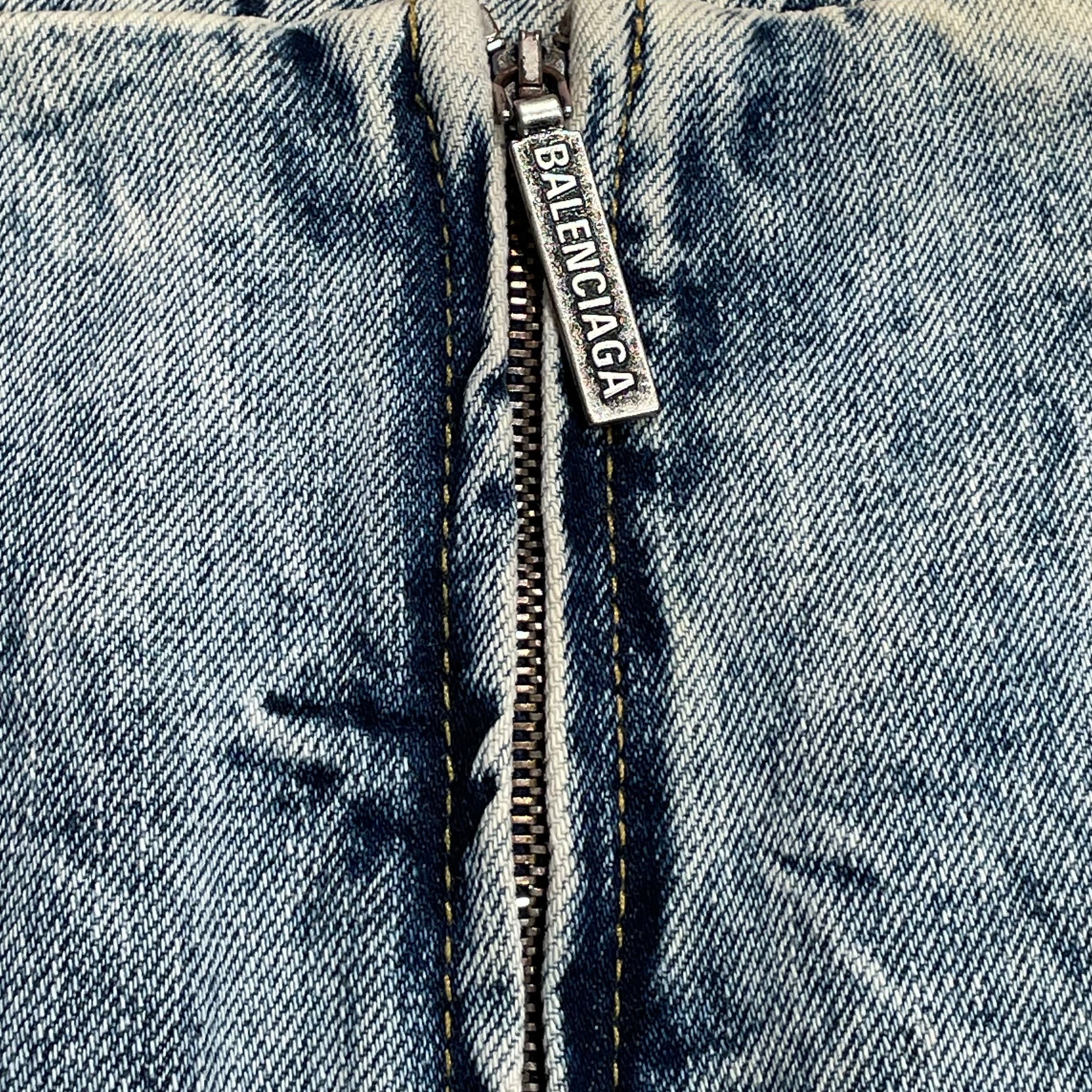 BALENCIAGA/Long Skirt/40/Denim/BLU/2018 MID WASH MERMAID ASSYM view 3