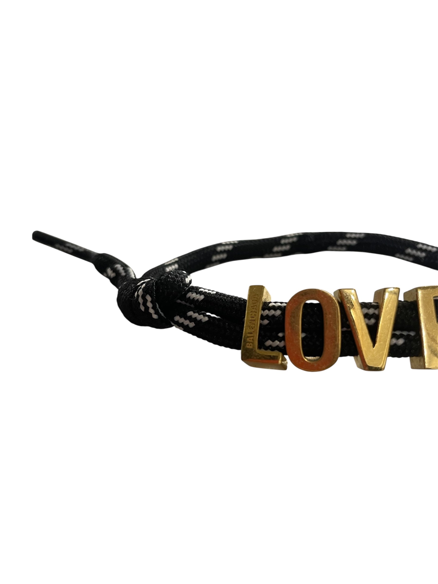 BALENCIAGA/Bracelet/OS/BLK/love gold view 2