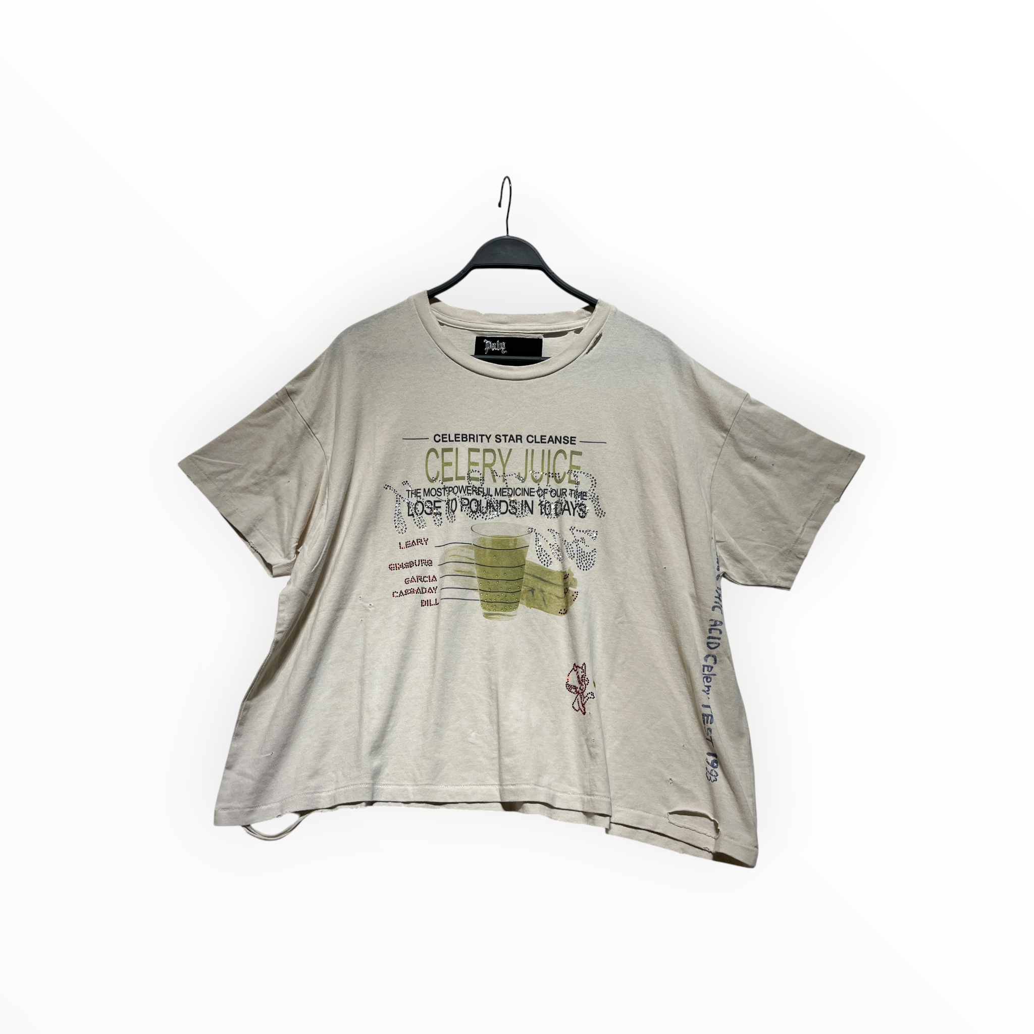 Paly(PALY HOLLYWOOD)/T-Shirt/L/Cotton/CRM/Graphic/CELERY JUICE view 1
