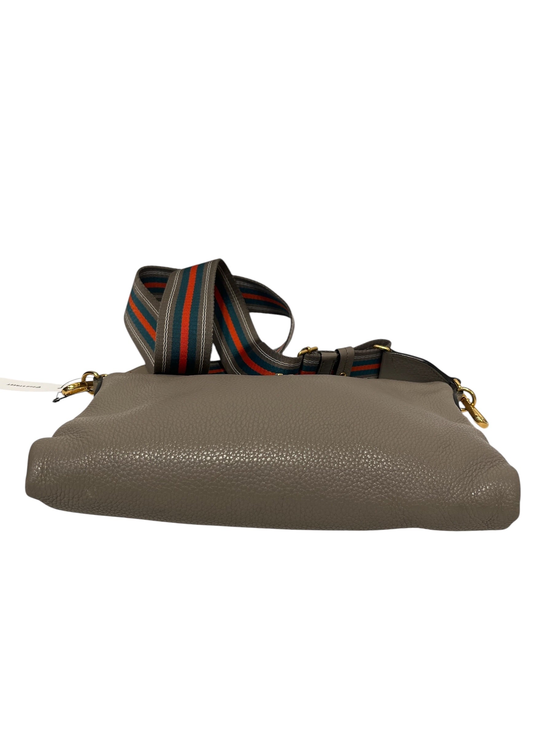 PRADA/Cross Body Bag/Leather/GRY/Pebbled leather cross body view 5