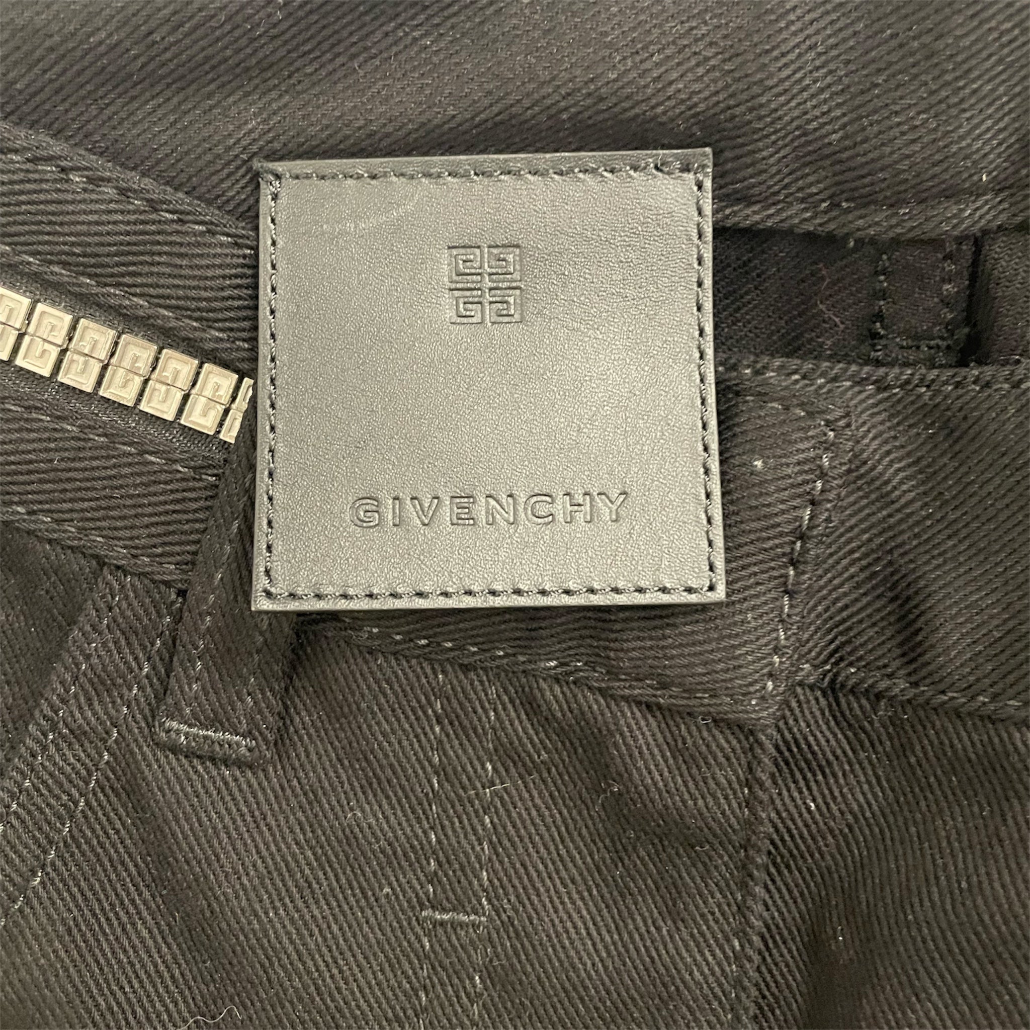 GIVENCHY/Straight Pants/26/Denim/BLK/faux zipper waist. view 5