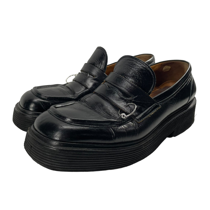 MARNI/Loafers/EU 45/Leather/BLK/PIERCED