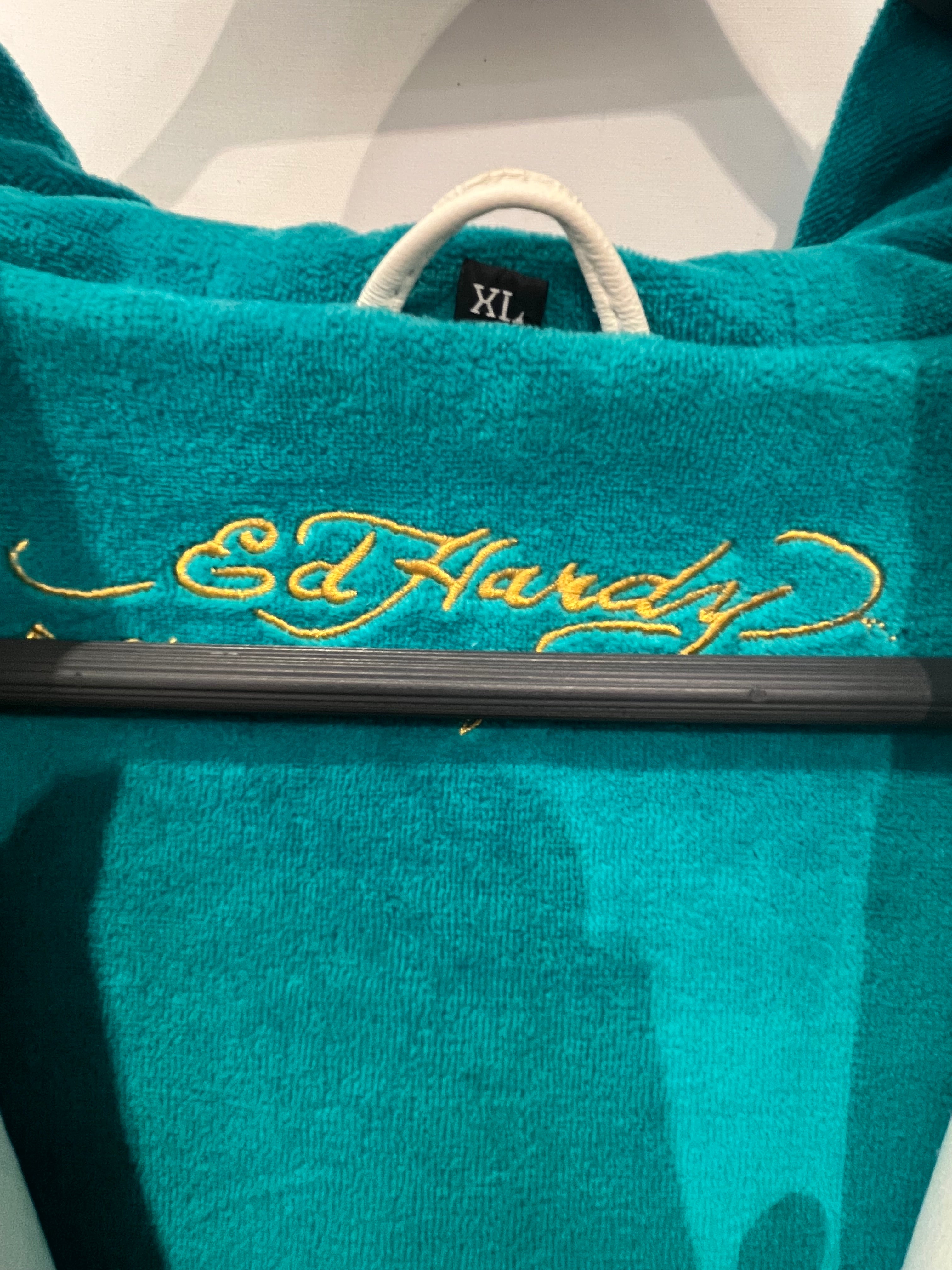 Ed Hardy/Zip Up Hoodie/XL/Graphic/Leather/WHT/ view 3