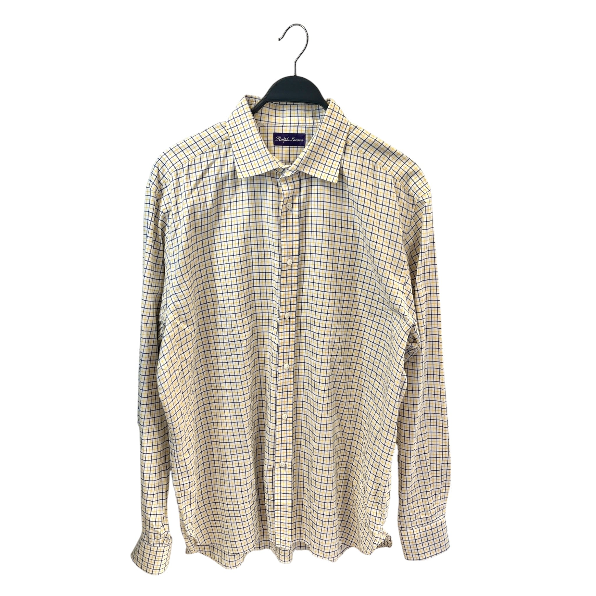 RALPH LAUREN/Polo Shirt/17.5/Cotton/MLT/Plaid/Purple Label RL Button Up view 1