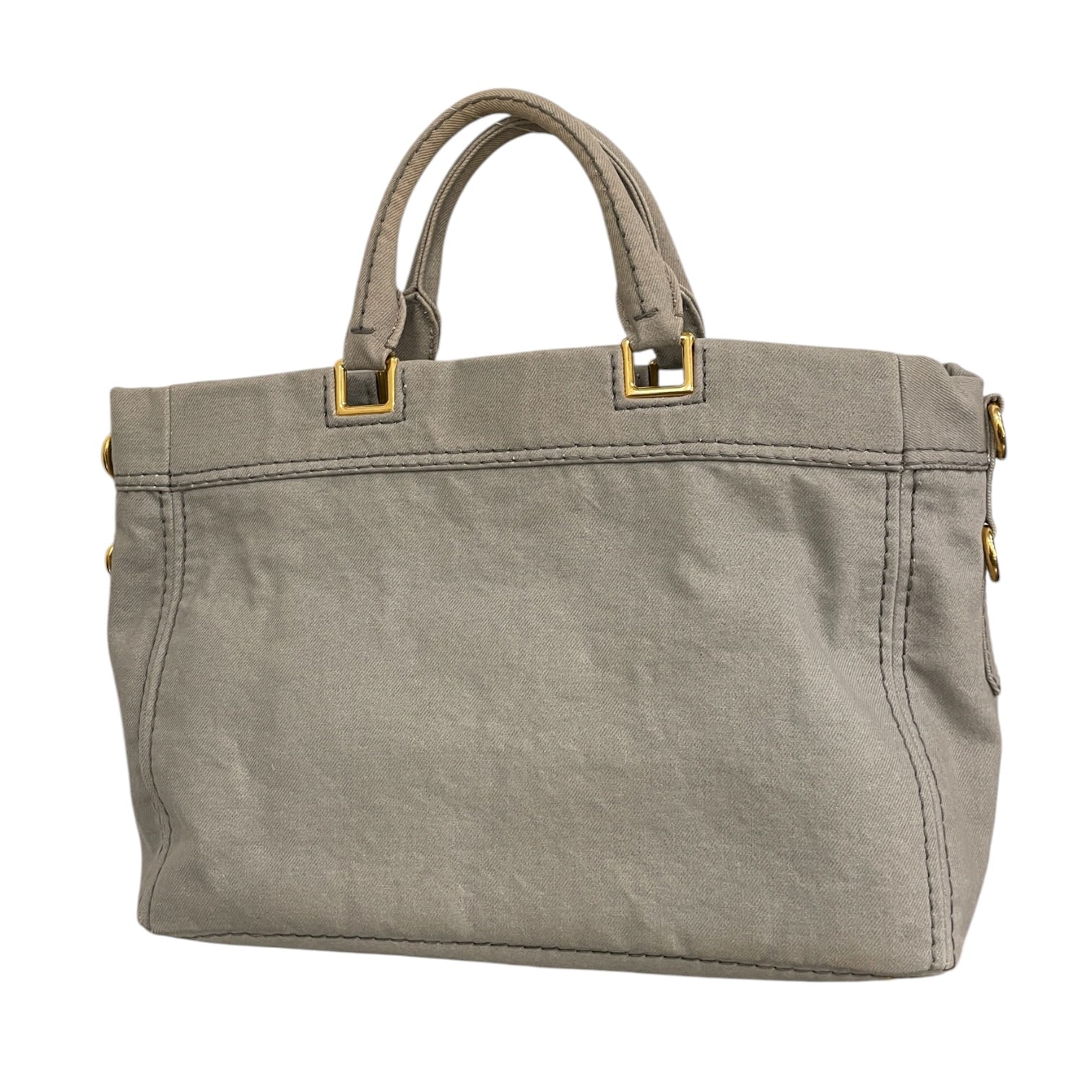 PRADA/Tote Bag/Cotton/GRY/Grey Canapa Tote Bag view 2