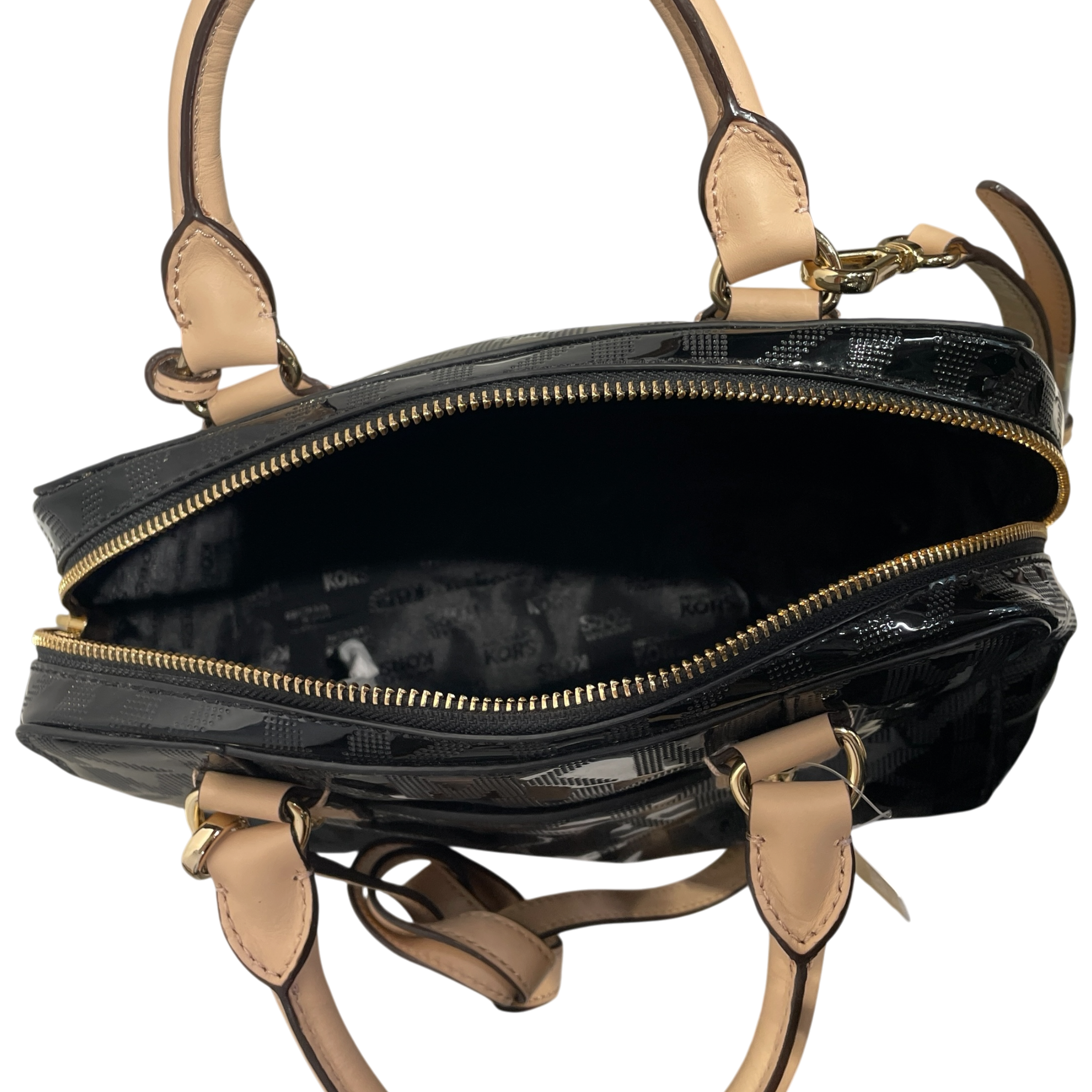 MICHAEL KORS/Hand Bag/Monogram/Leather/BLK/MK SIG MIRR view 3