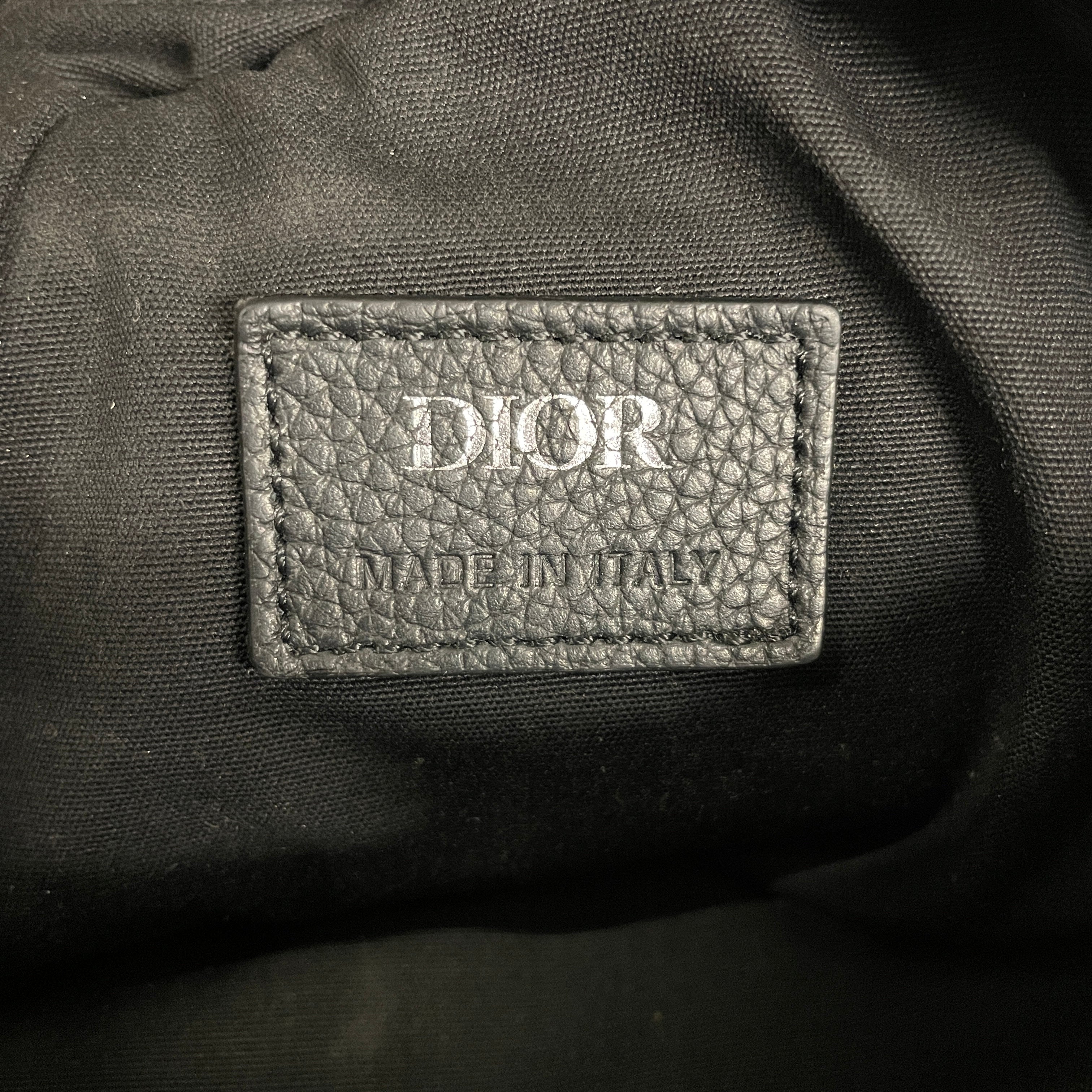 Christian Dior/Cross Body Bag/Monogram/Cotton/BLK/94XMDRV/SADDLE BAG BLACK view 5
